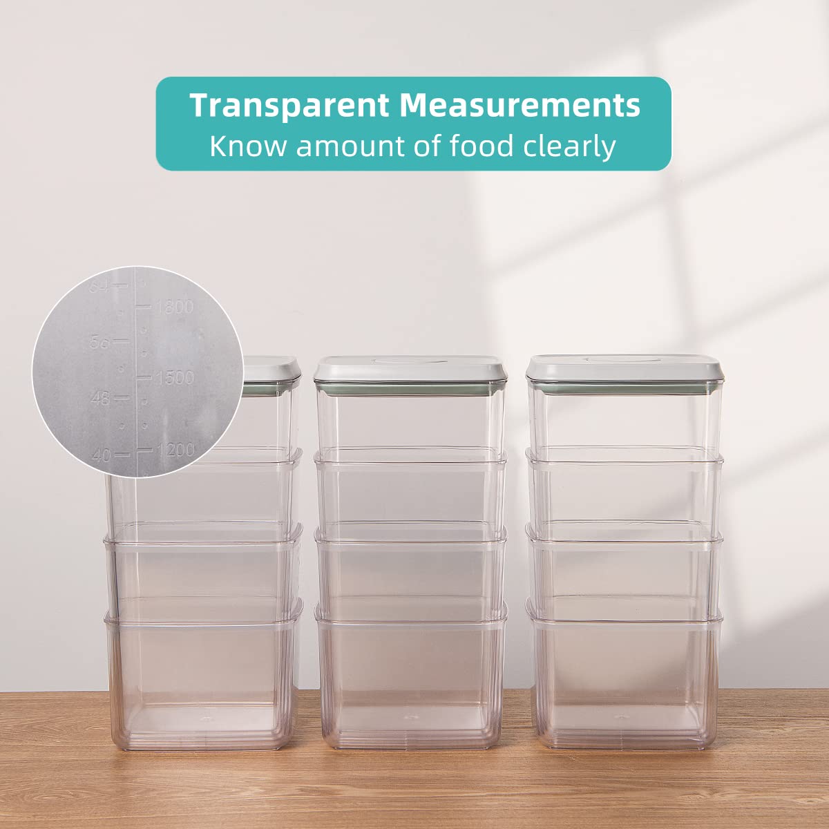 Ankou Food Storage Containers Pop Airtight Food Storage Containers With Lids For Kitchen Pantry Organizing Cereal Snack Flour Su