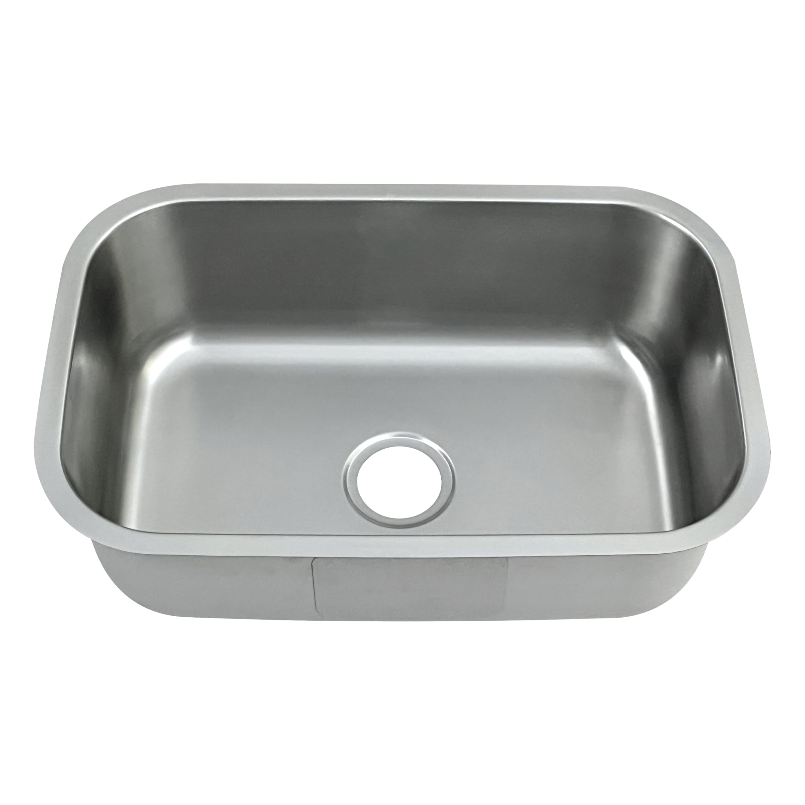 Blenzia 27 Inch Undermount Kitchen Sink 18 Gauge Stainless Steel Single Bowl Curved Shape Commercial Grade Satin Finish Sinks 27