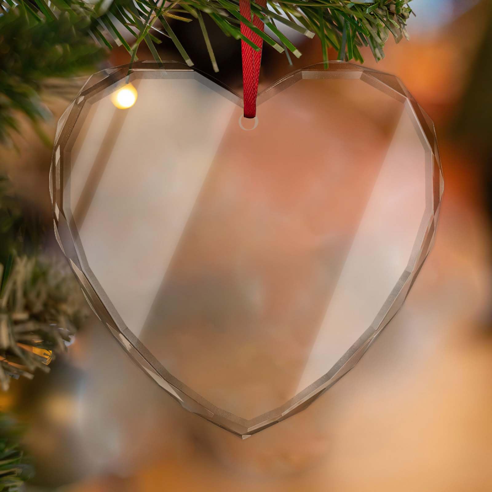 DIY Christmas Ornaments Clear Glass Ornament for Crafts Custom Photo Logo Text Hanging Decorations for Holiday Wedding Anniversa