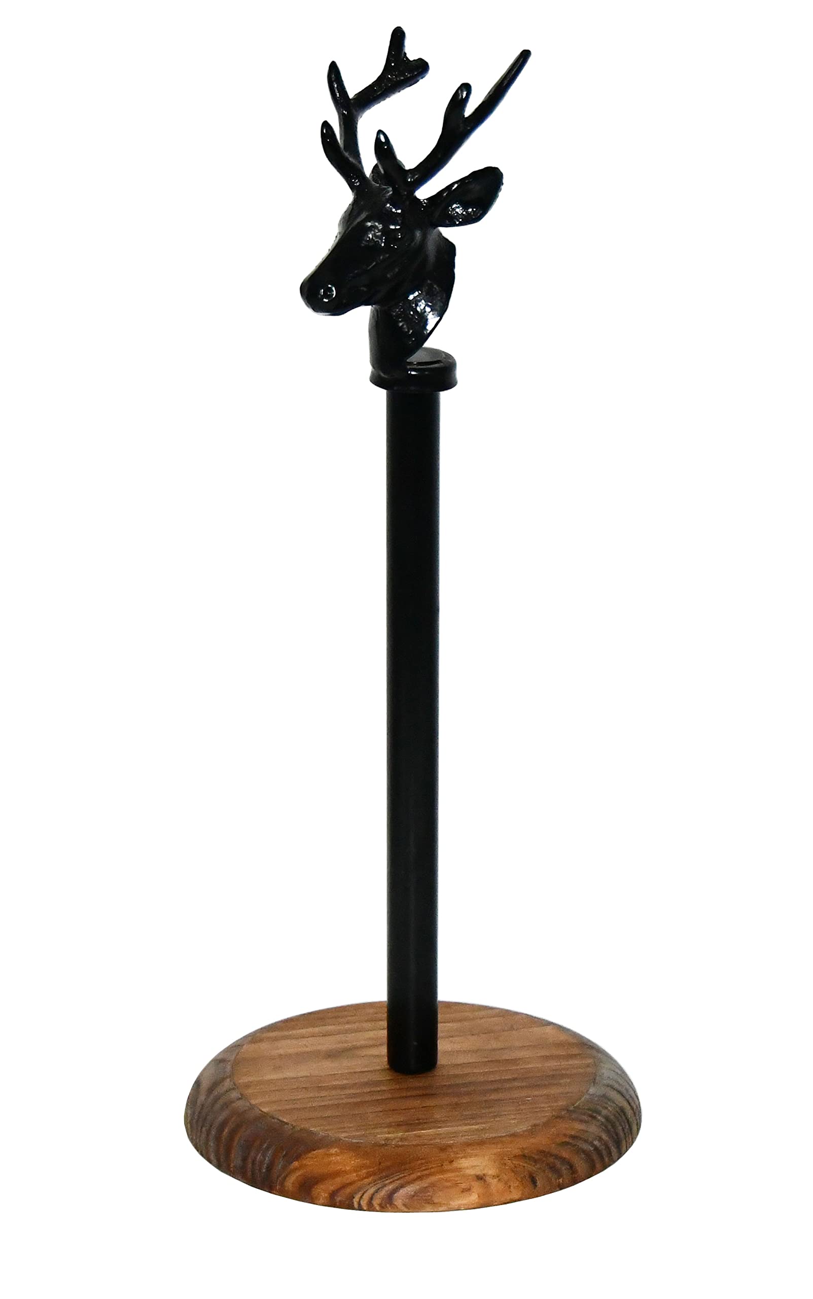 Owlgift Deer Paper Towel Holder Stand, Elk Freestanding Paper Towel Roll Dispenser For Kitchen Countertop Fits Standard And Jumb