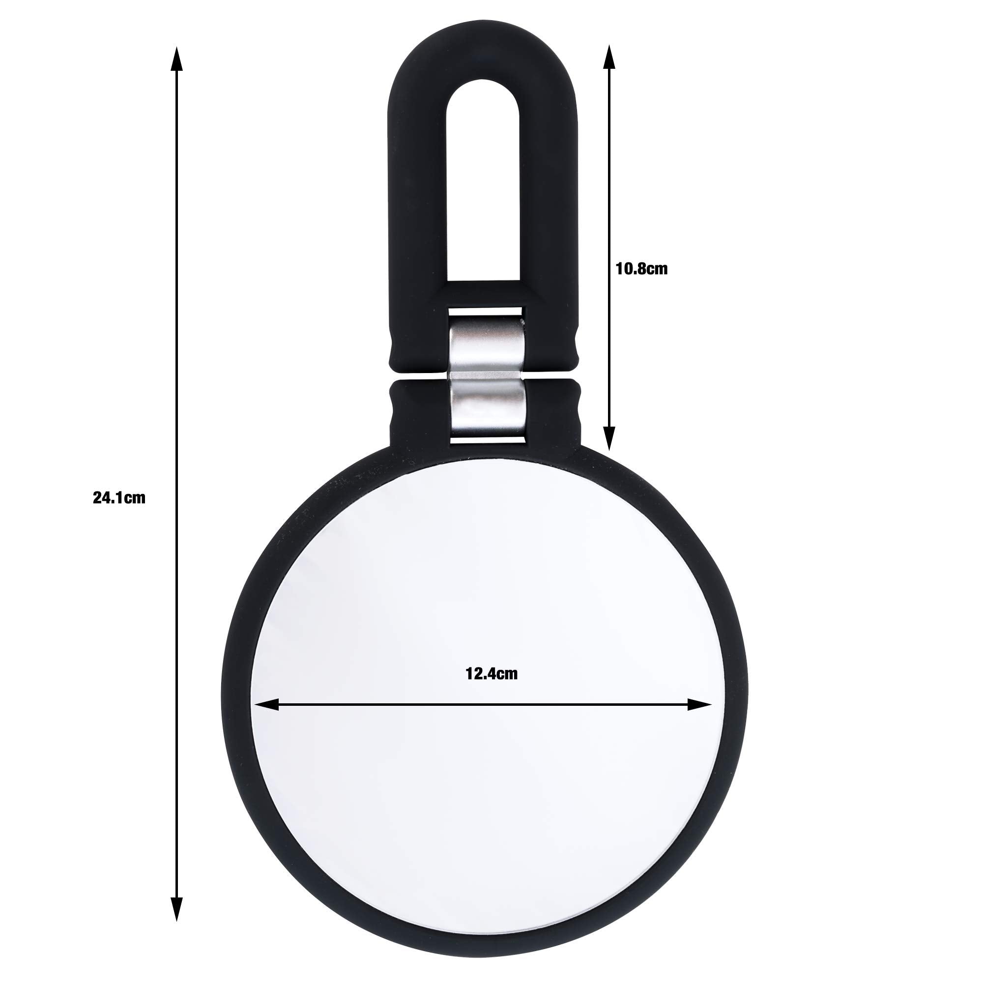 Danielle Hand Held 15X Mirror, Black