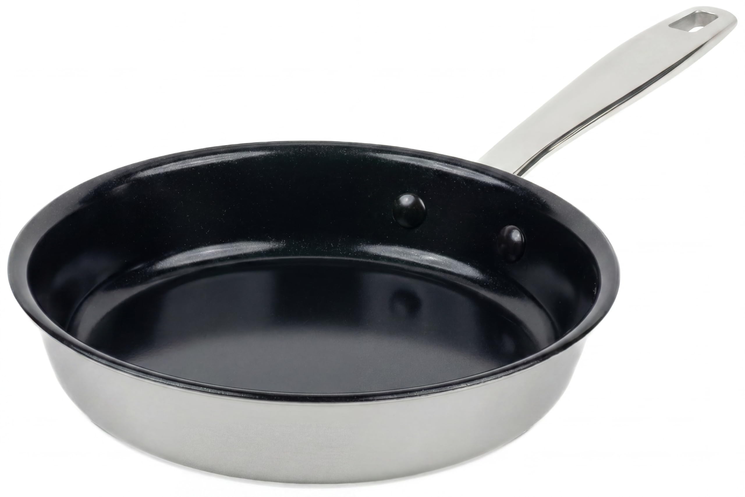 Alva Maestro 8Inch Ceramic Nonstick Frying Pan, 5Ply Stainless Steel