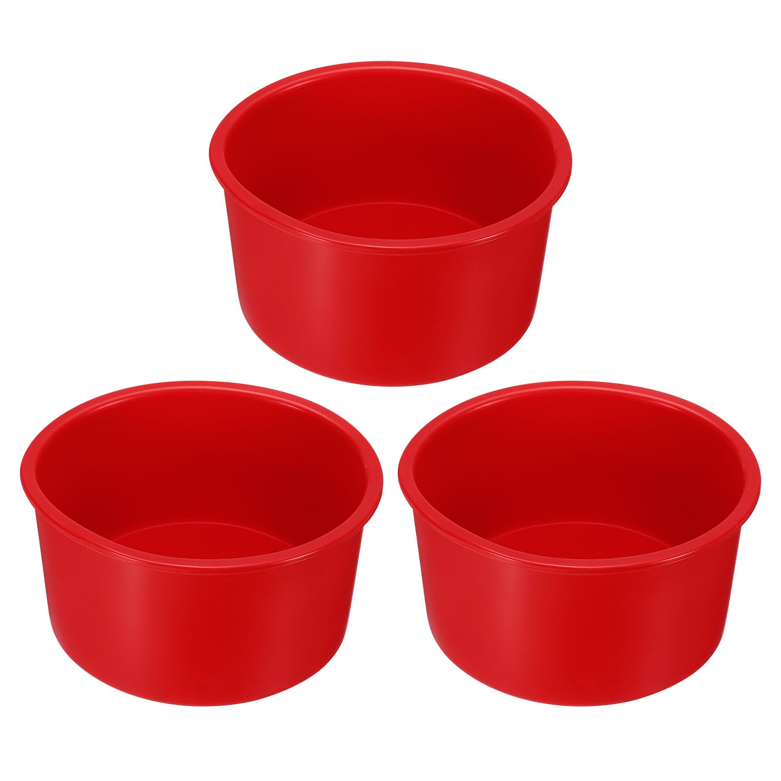 Uxcell 3pcs Round Cake Pans, 4 Inch Silicone Molds for Baking, Nonstick & Quick Release Circle Pans for Layer, Smash and Cheese 