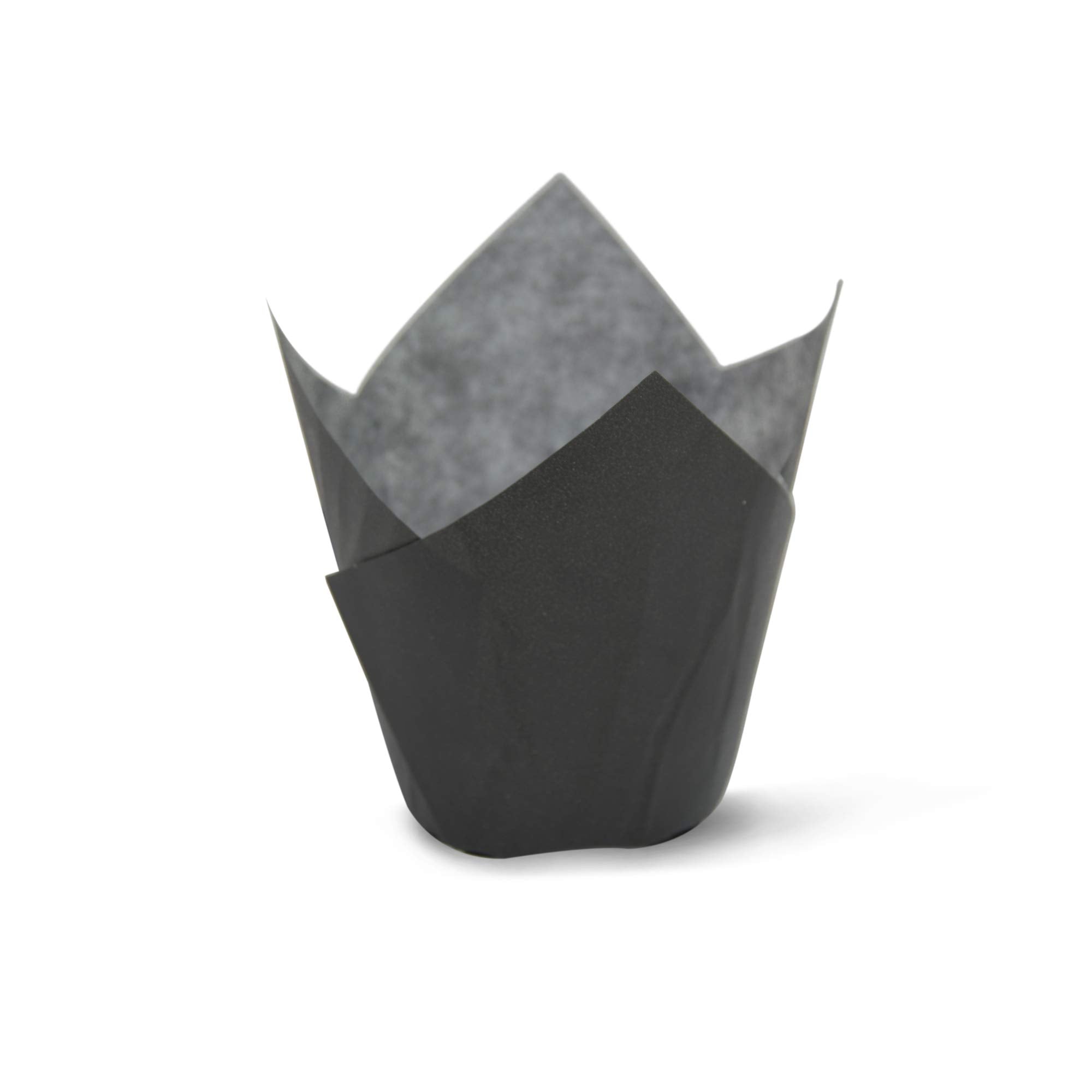 Simplegood Black Medium Size Tulip Baking Cups Cupcake Liners Muffin Liners Greaseproof Paper 100