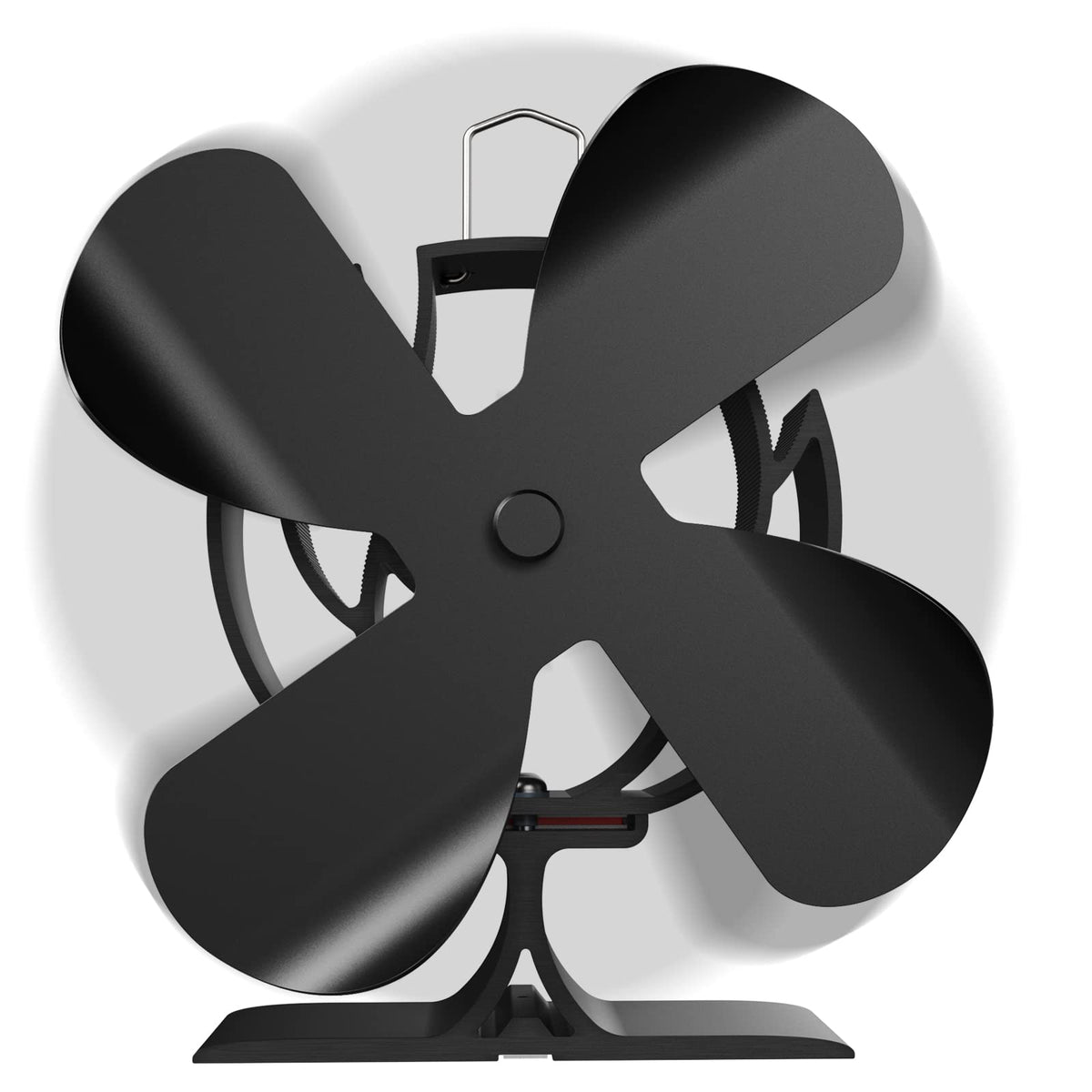 Signstek Heat Powered Wood Stove Fan for Wood/Log Burner/Fireplace/Heater, Non Electric, Quiet, Eco Friendly Black Stove Fans, C