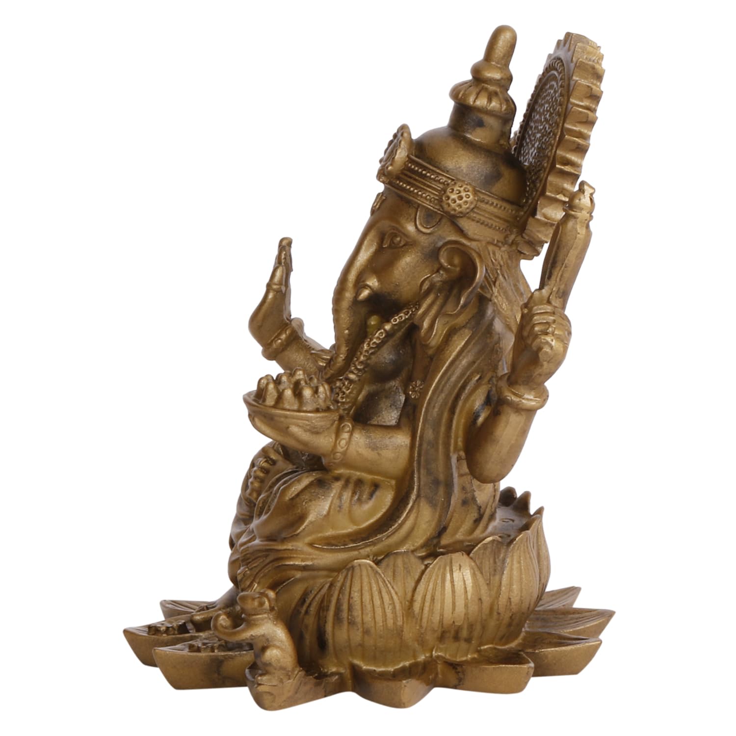 Artvarko Resin Ganesha Ganesh Bhagwan Small Idol Ganpati Murti Statue For Car Dashboard Home Office Entrance Decor Diwali Gift (