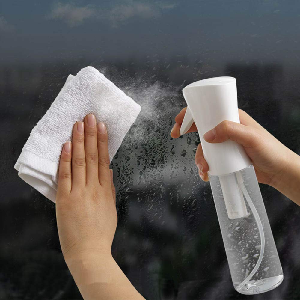 Spray Bottles For Hair Continuous Mister Water Bottle Mist For Plant Cleaning Solutions Face Fine Misting Sprayer Clear/10 Ounce