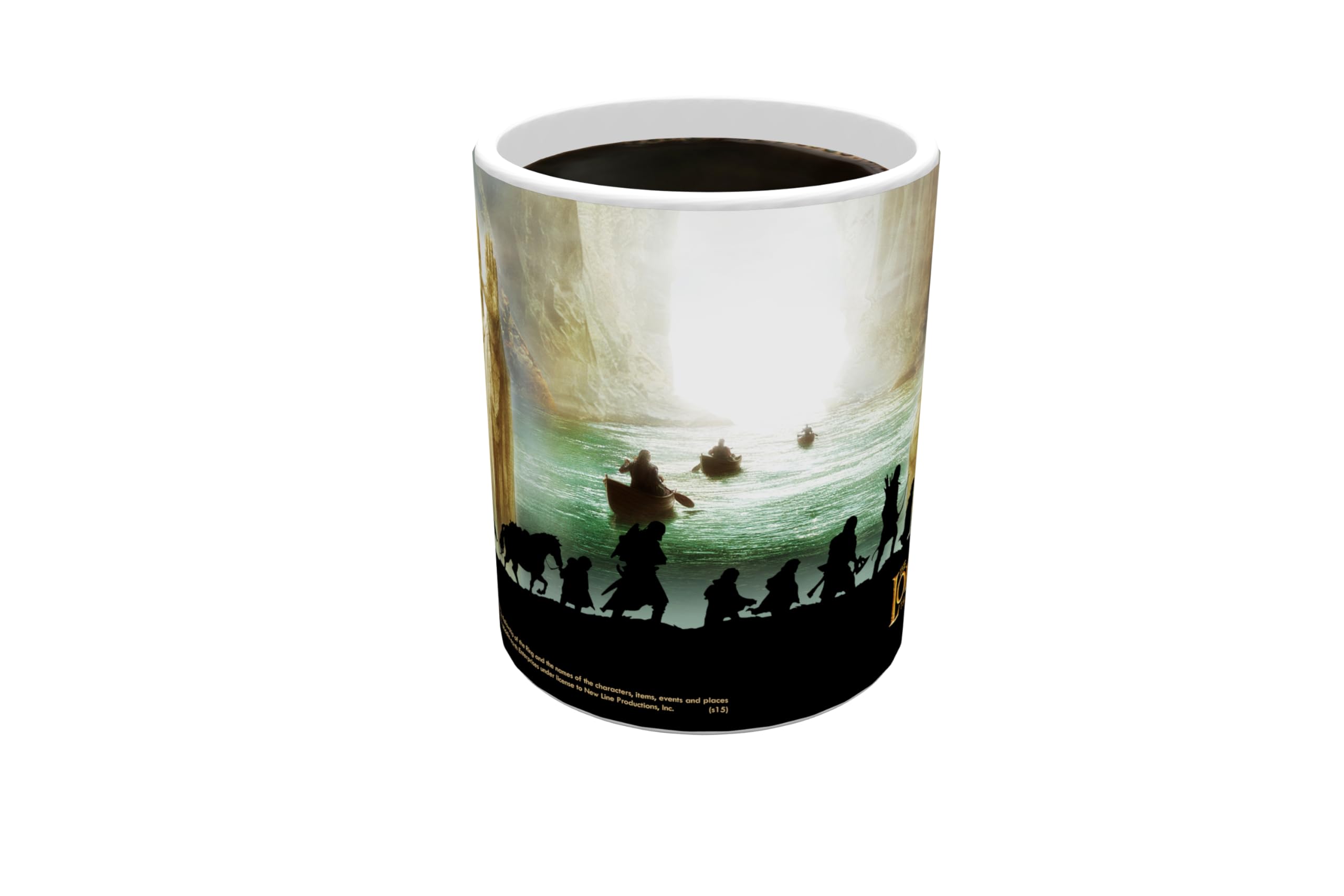 Morphing Mugs Lord Of The Rings (The Fellowship Of The Ring) Ceramic Mug, Black