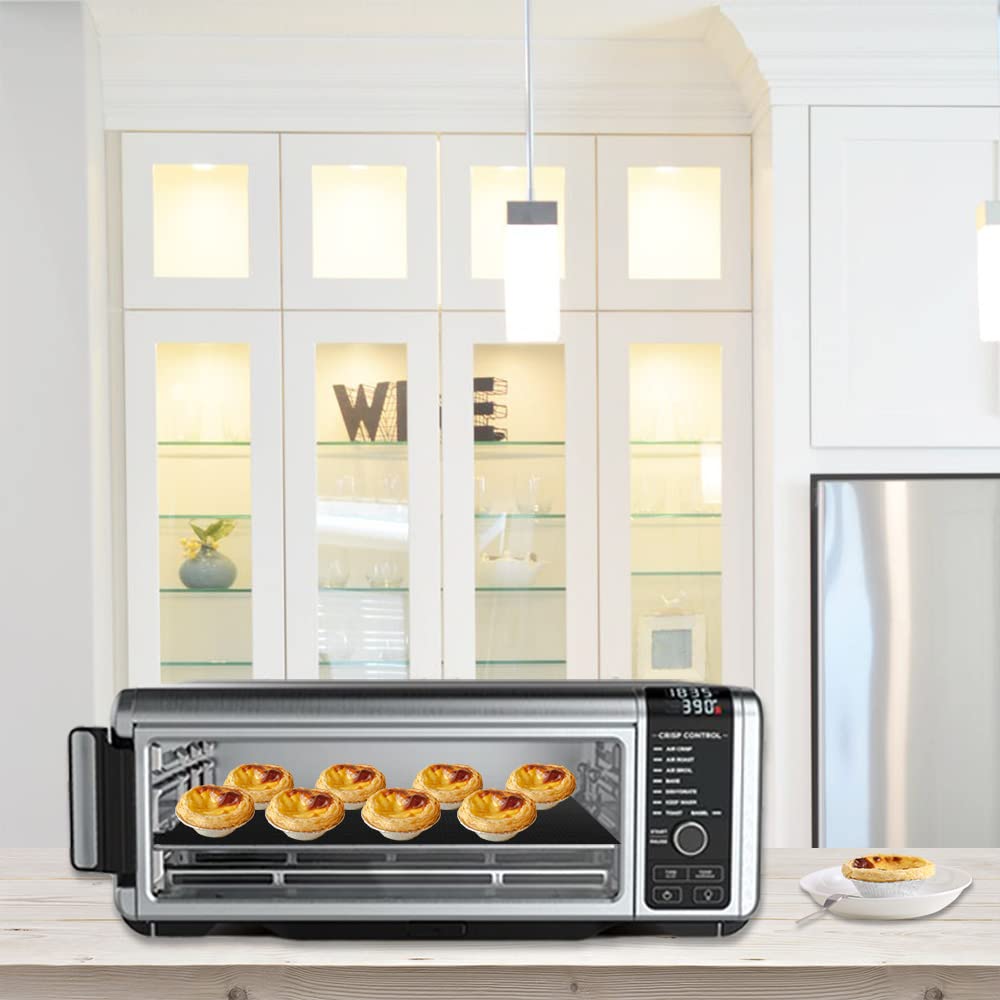 For Ninja Foodi Reusable Air Fryer Liners 12X12Inch Non-Stick,Bottom Of Toaster Oven Mat,3X Liners + 3X Mesh Sheets, Baking/Micr