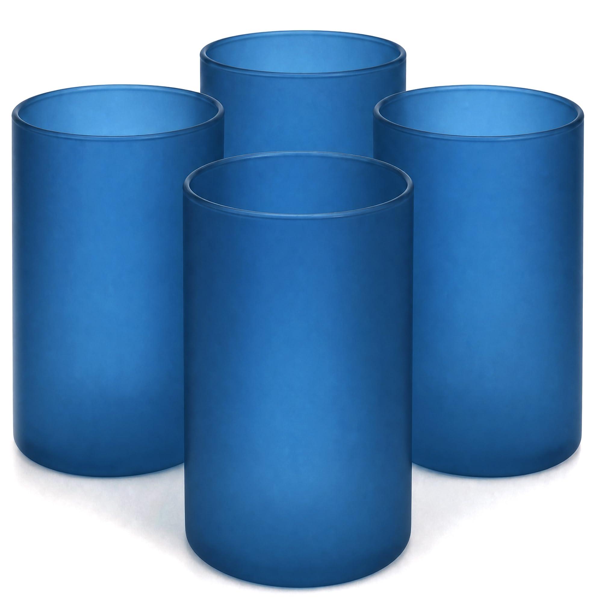 Bentley Drinkware Set of 4 20oz Durable SAN Plastic Tumblers, Cobalt