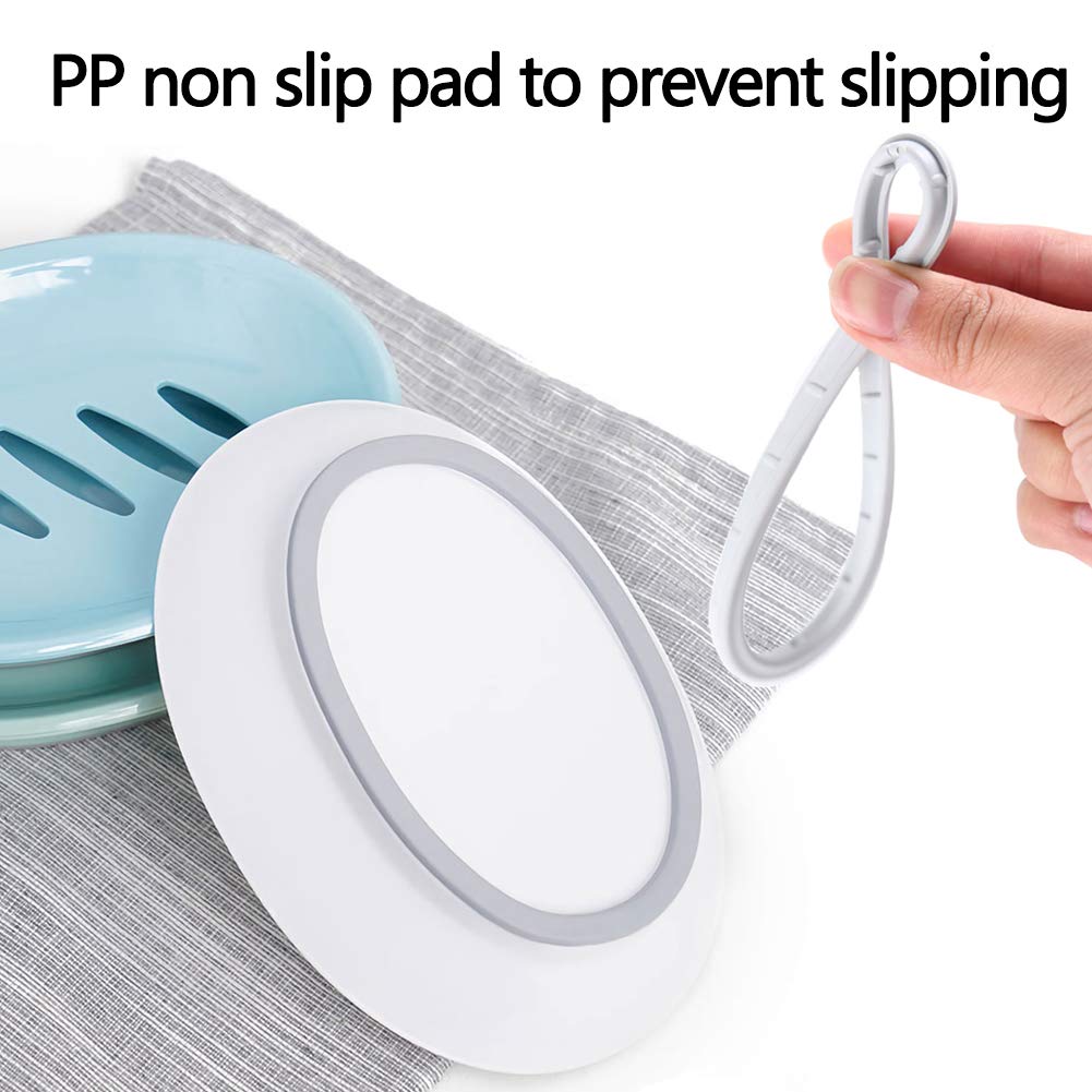 WYOK 2-Pack Soap Dish with Drain Soap Holder Easy Cleaning Soap Saver Dry Stop Mushy Soap Tray for Shower Bathroom Kitchen? (Pink)