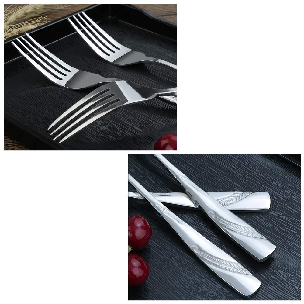 Nicesh 16-Piece Stainless Steel Dessert Forks, 6.70-Inch