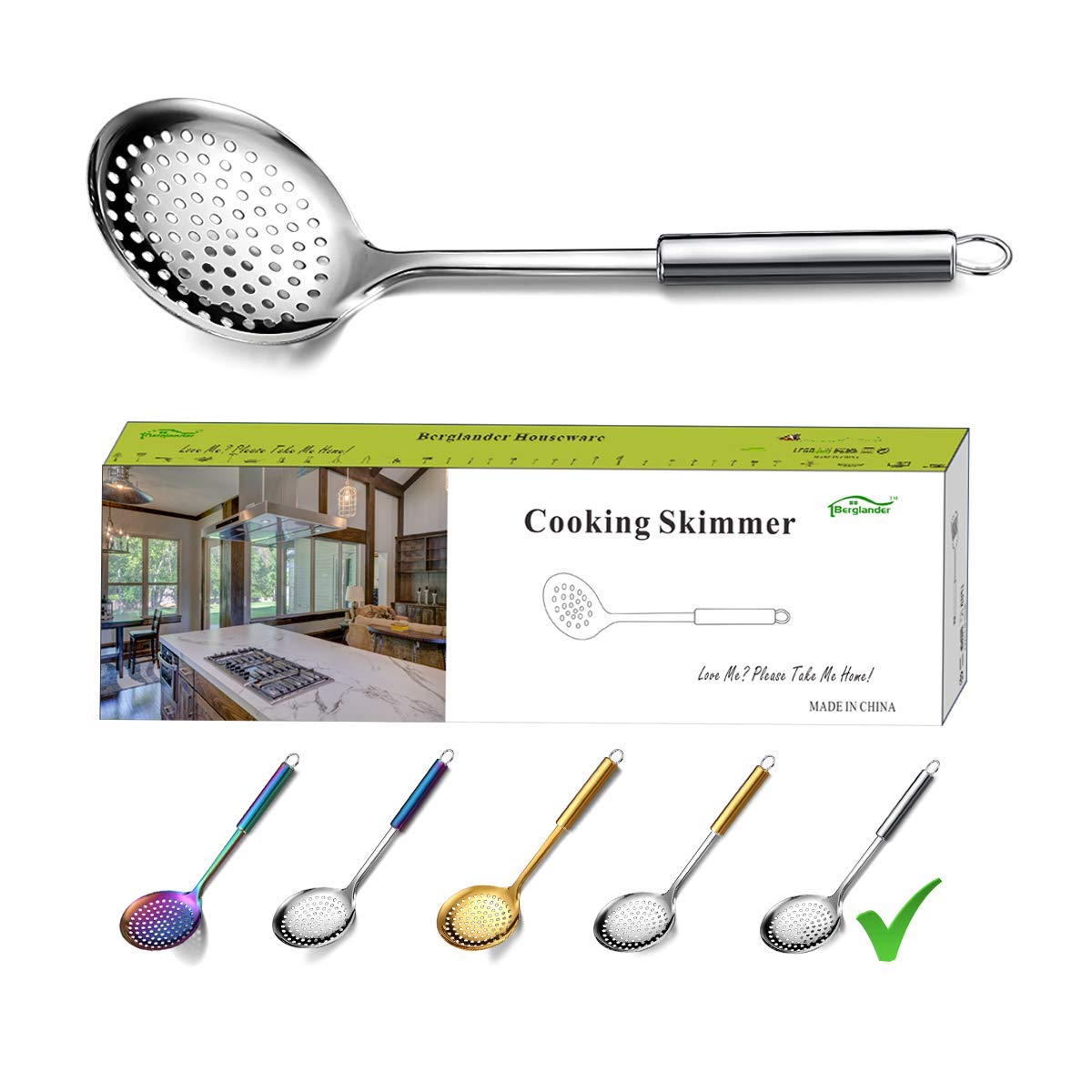 Berglander Skimmer, Stainless Steel Strainer, Cooking Skimmer, Slotted Spoons, Skimmer For Cooking, Strainer Spoon, Skimmer Spoo
