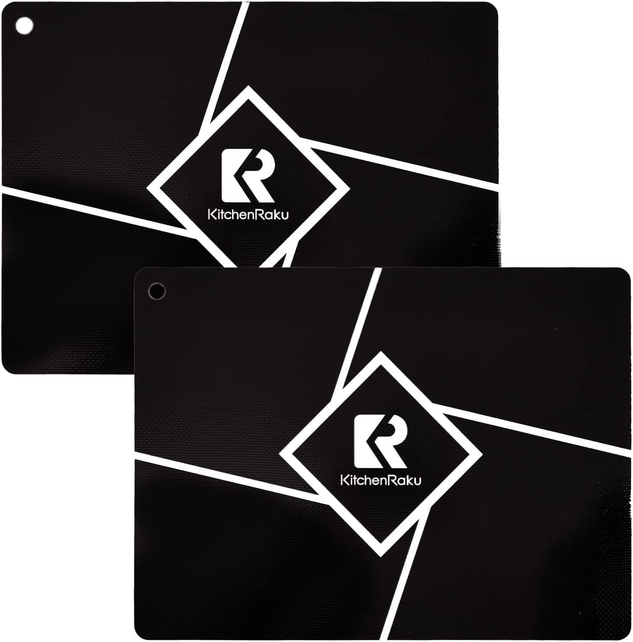KitchenRaku Induction Cooktop Mat, Round Stove Top Cover, Usable as Microwave Mat (10.2x13.8 IN, Black)