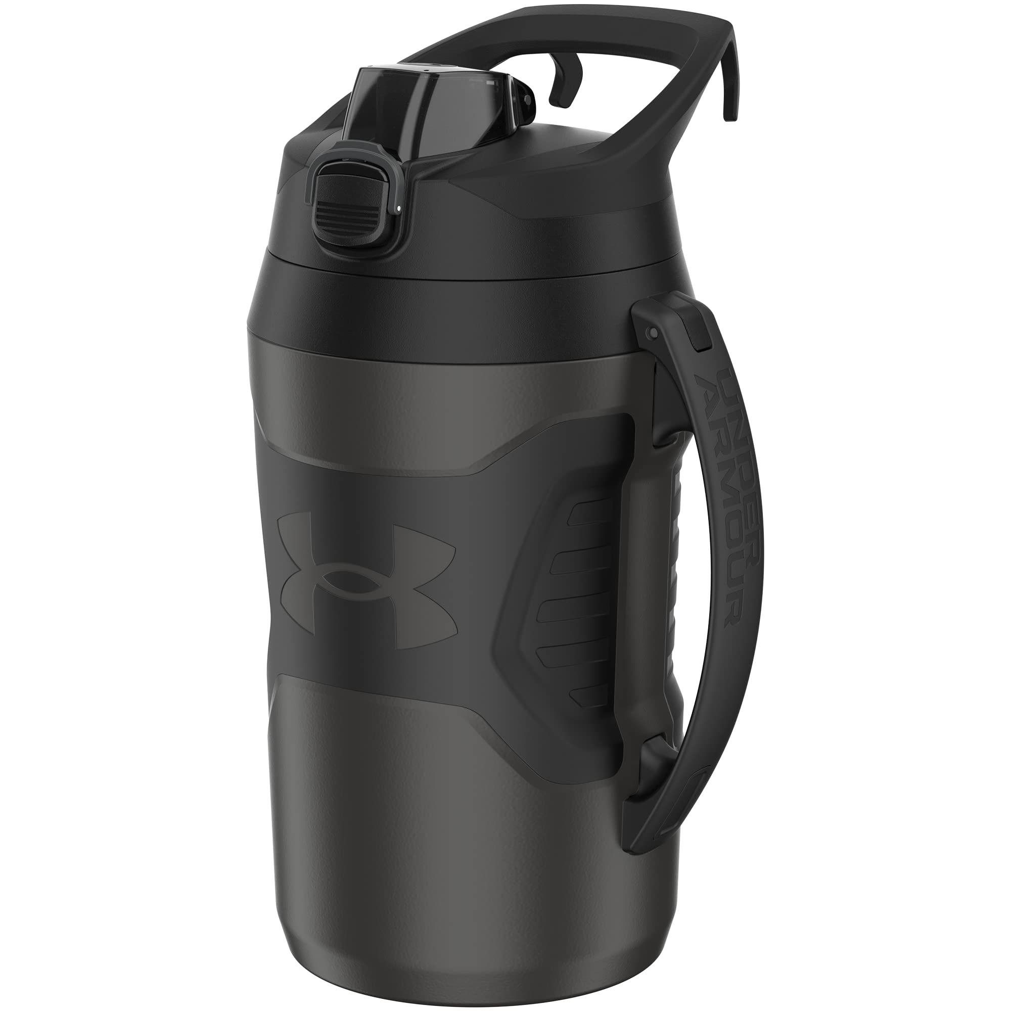 Under Armour Playmaker Sport Jug, Water Bottle With Handle, Foam Insulated & Leak Resistant, 64Oz, Jet Grey/Black