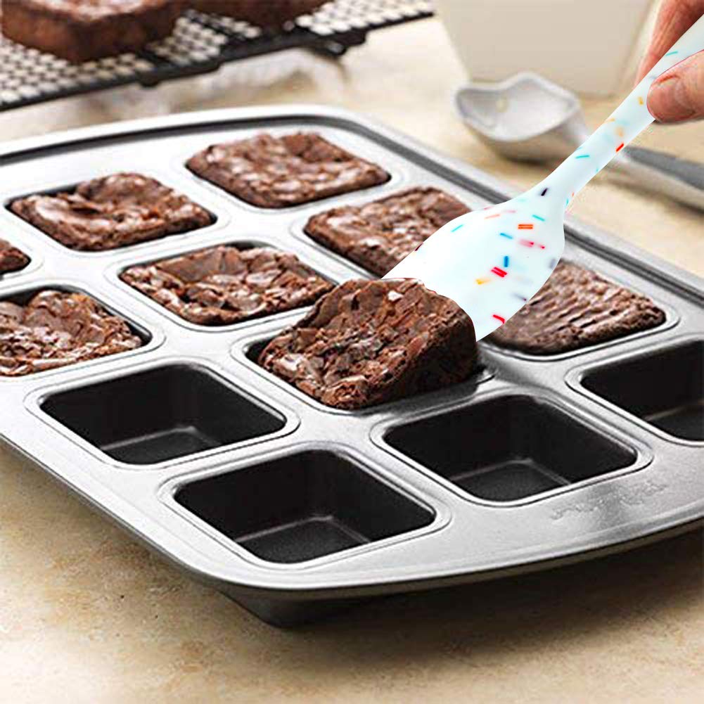 Shebaking Silicone Spatula Set, 6 Piece Heat Resistant Rubber Spatulas Set For Baking Cooking And Mixing Kitchen Utensils Seamle