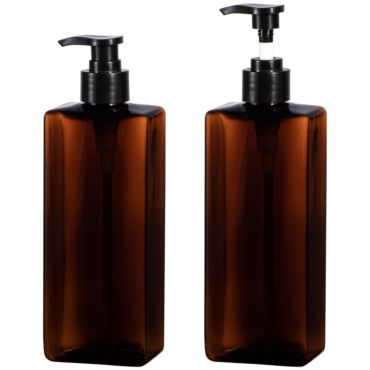 Pump Bottles For Liquids, Yebeauty 2Pcs Shower Pump Bottles 17Oz 500Ml Empty Pump Bottle Lotion Soap Dispenser Liquid Container