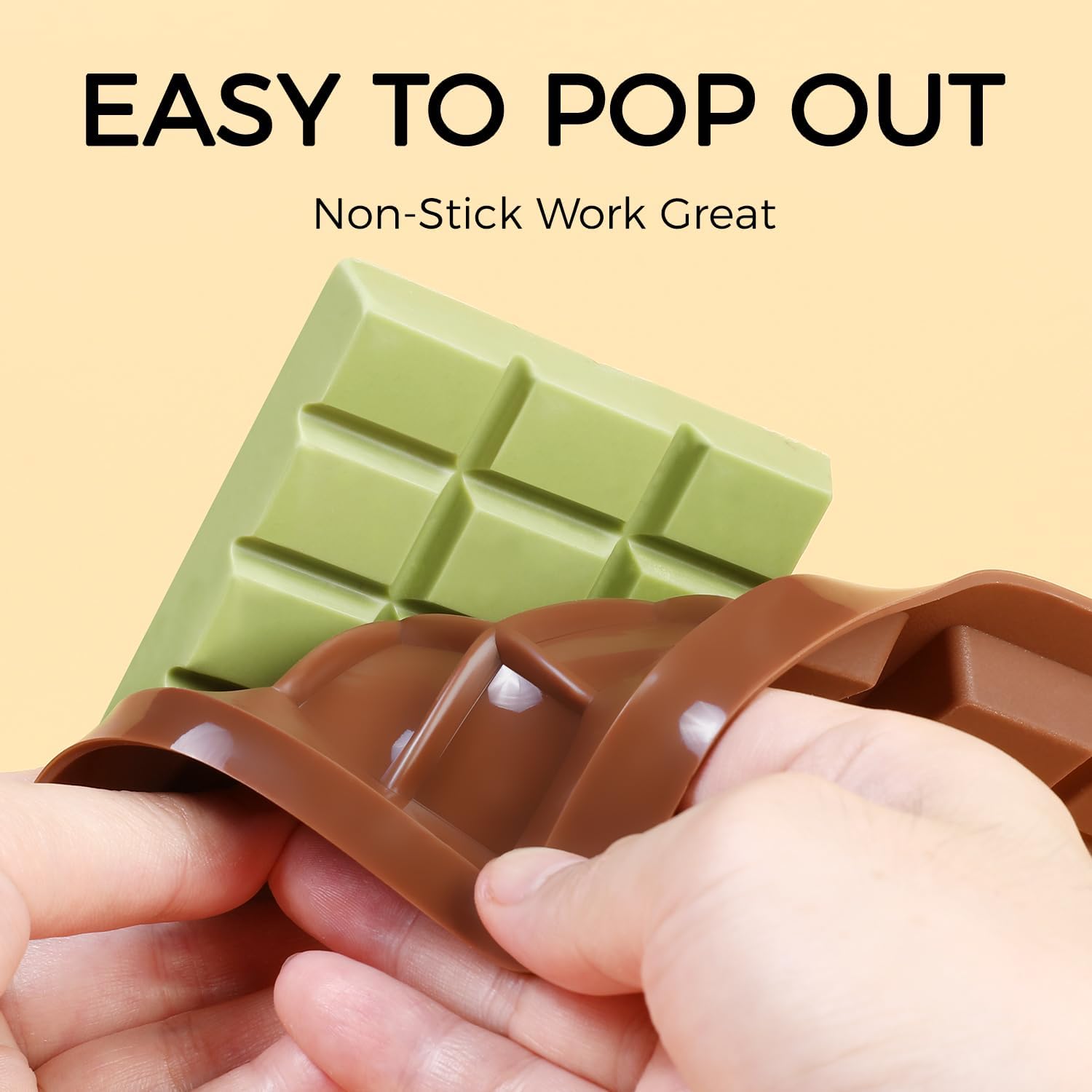 Fimary Silicone Molds for Chocolate  6 Cell 12 Section Rectangle Section Chocolate Bar Molds Flexible Wax Melt Mold  Pack of 1