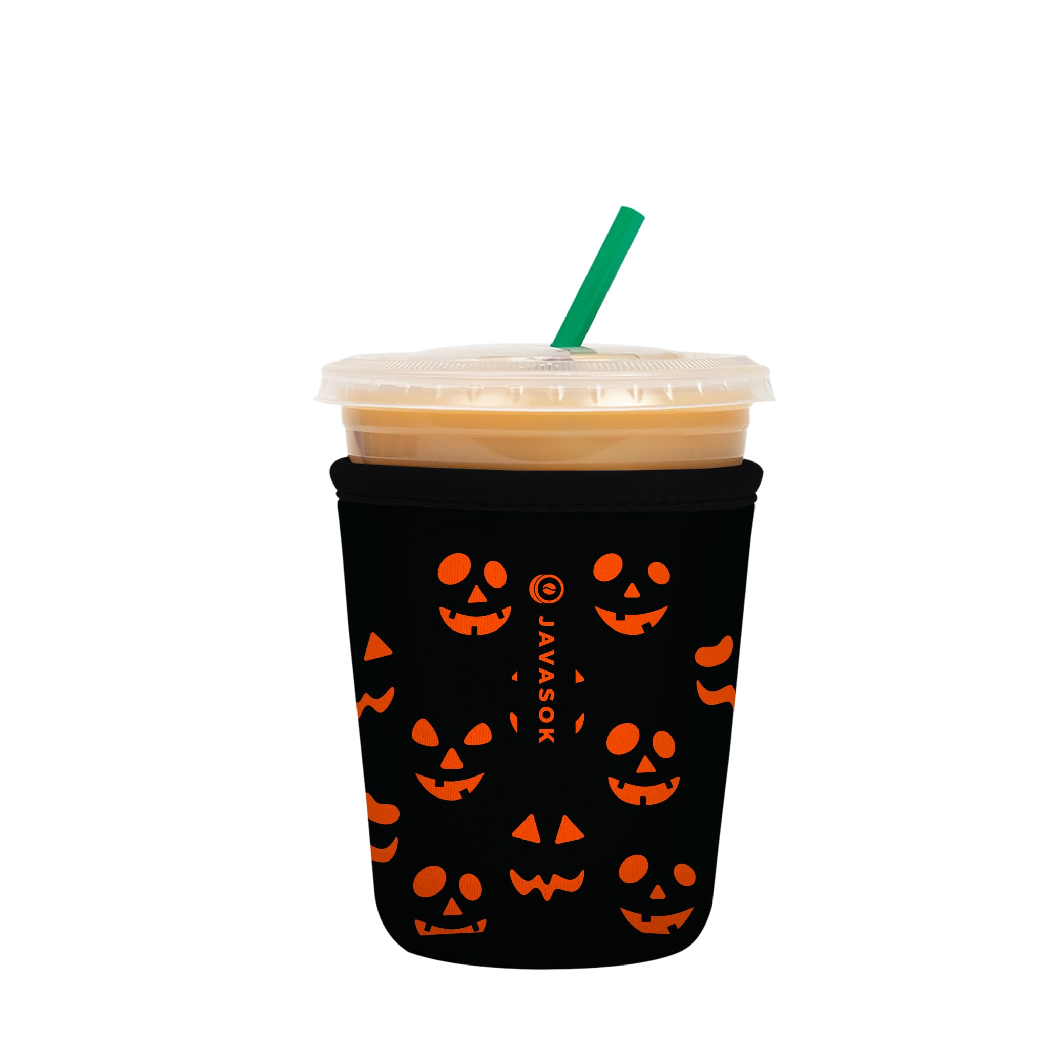 Sok It JavaSok Iced Coffee & Cold Soda Insulated Neoprene Cup Sleeve (Fright Night Lights, Small: 16-20oz)