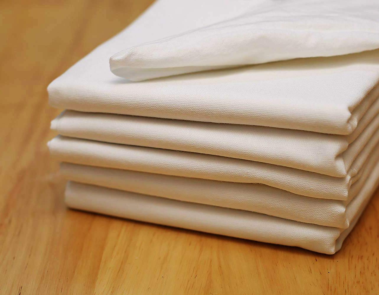 Amour Infini Organic Cotton Flour Sack Kitchen Towels Pack Of 6 - Tea Towel For Embroidery And Drying Glass, Dinnerware -Lint Fr