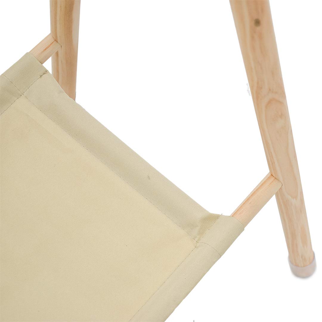 Morimoe Garment Rack For Pets/Dolls/Baby, Hanger Rack, Dress Up Storage, Clothes Organizer, Wooden (Beige, Large)