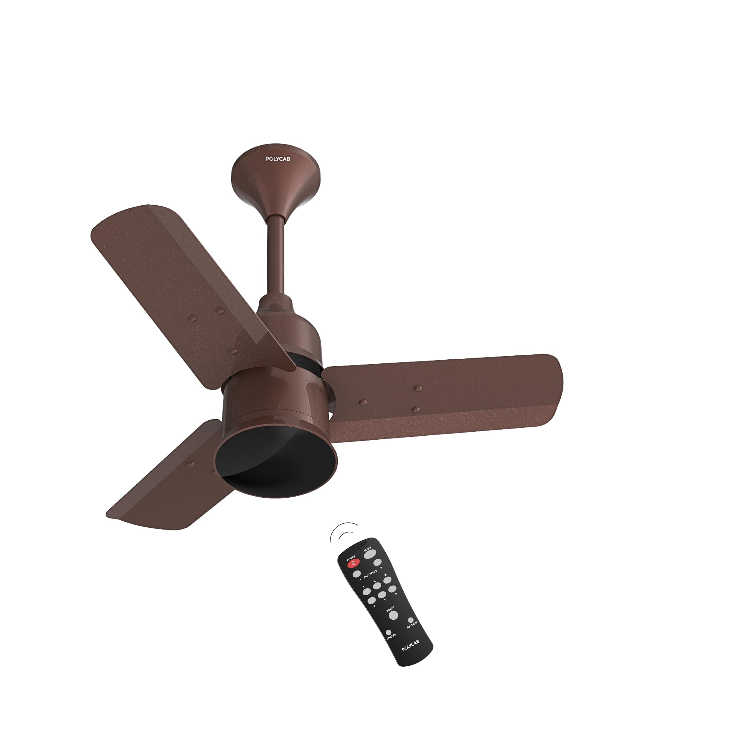Polycab Silencio Mini 600Mm 5Star Bldc, Remote Ceiling Fan For Home| 55% Energy Saving, 100% Copper, High Speed, 25 Speed Setti