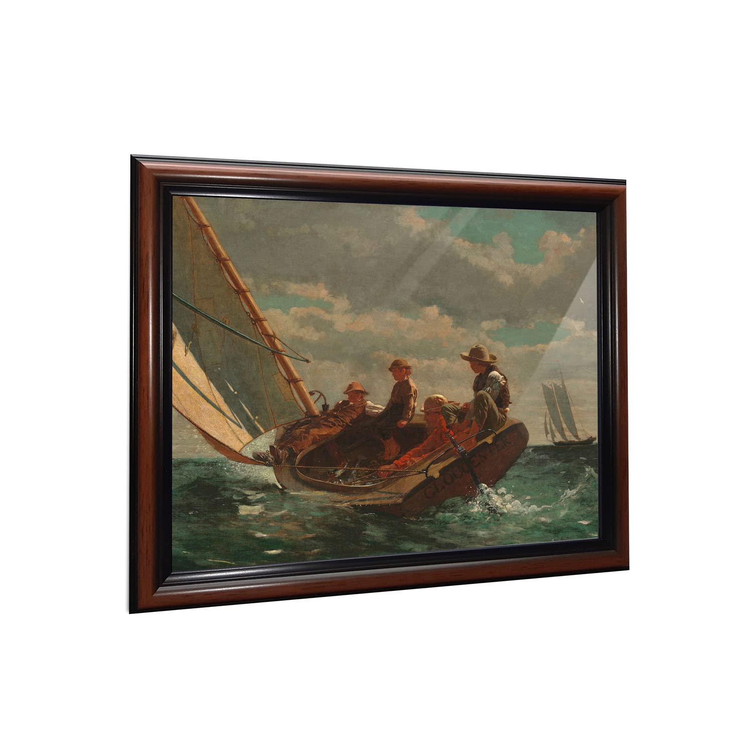 Breezing Up - A Fair Wind Framed Wall Art By Winslow Homer, Great Sailboat Decor For Kitchen Or Livingroom 2470W