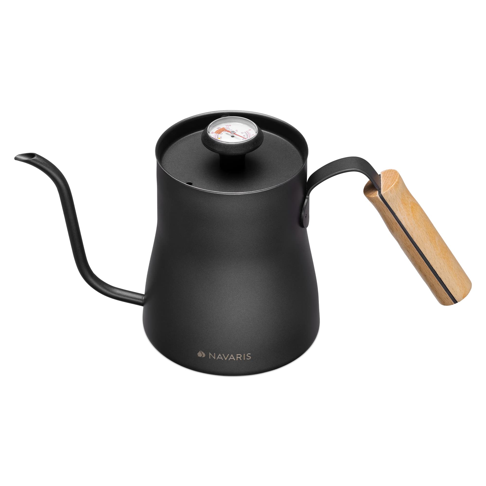 Navaris 33.8 Oz (1 Fl L) Gooseneck Kettle For Stove Top Burners - Stainless Steel Kettle With Pour Over Spout For Coffee Or Wate