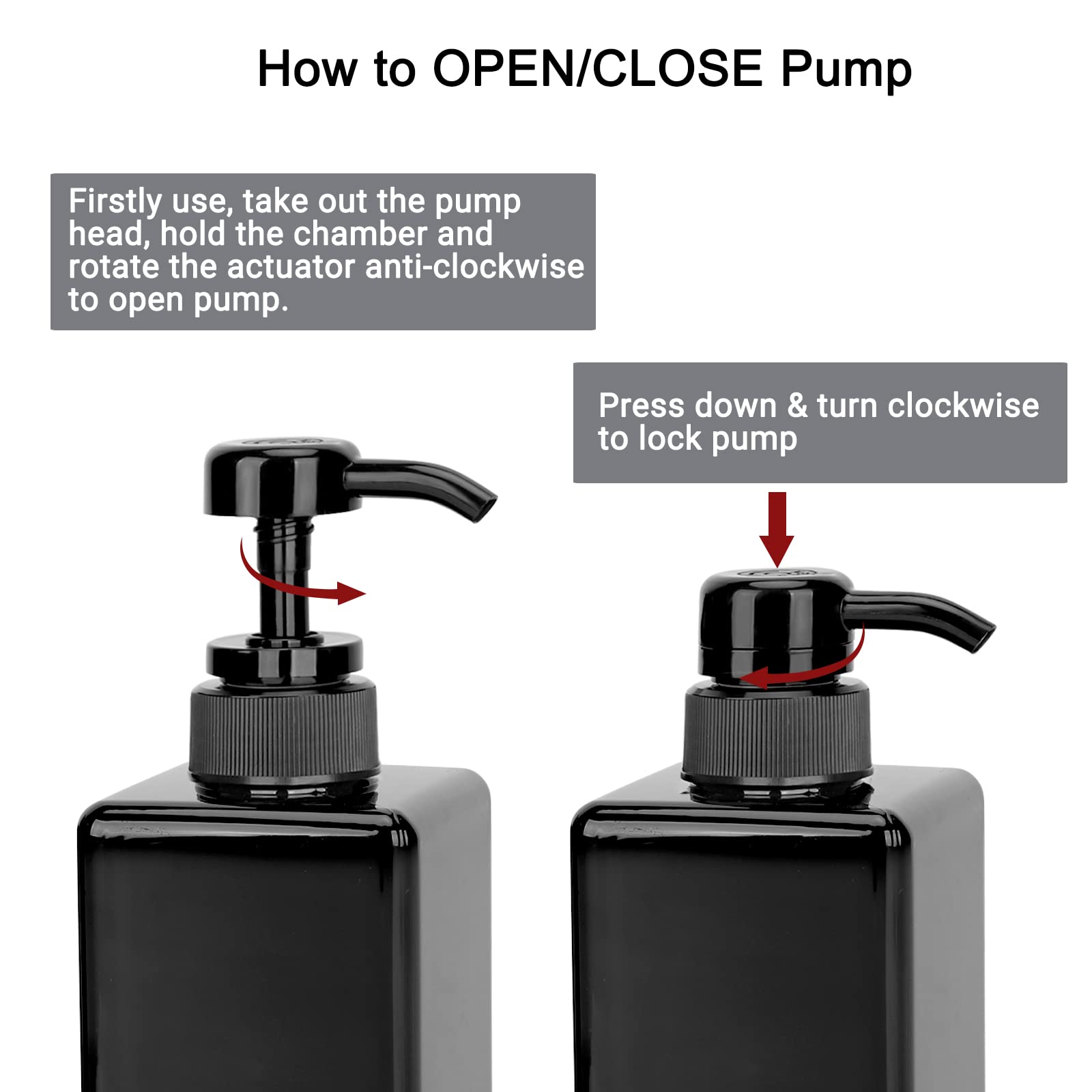 Suream 22Oz/650Ml Large Plastic Pump Bottles For Shampoo, Bathroom Shower Dispensers, Empty Refillable Cosmetic Pump Dispenser F