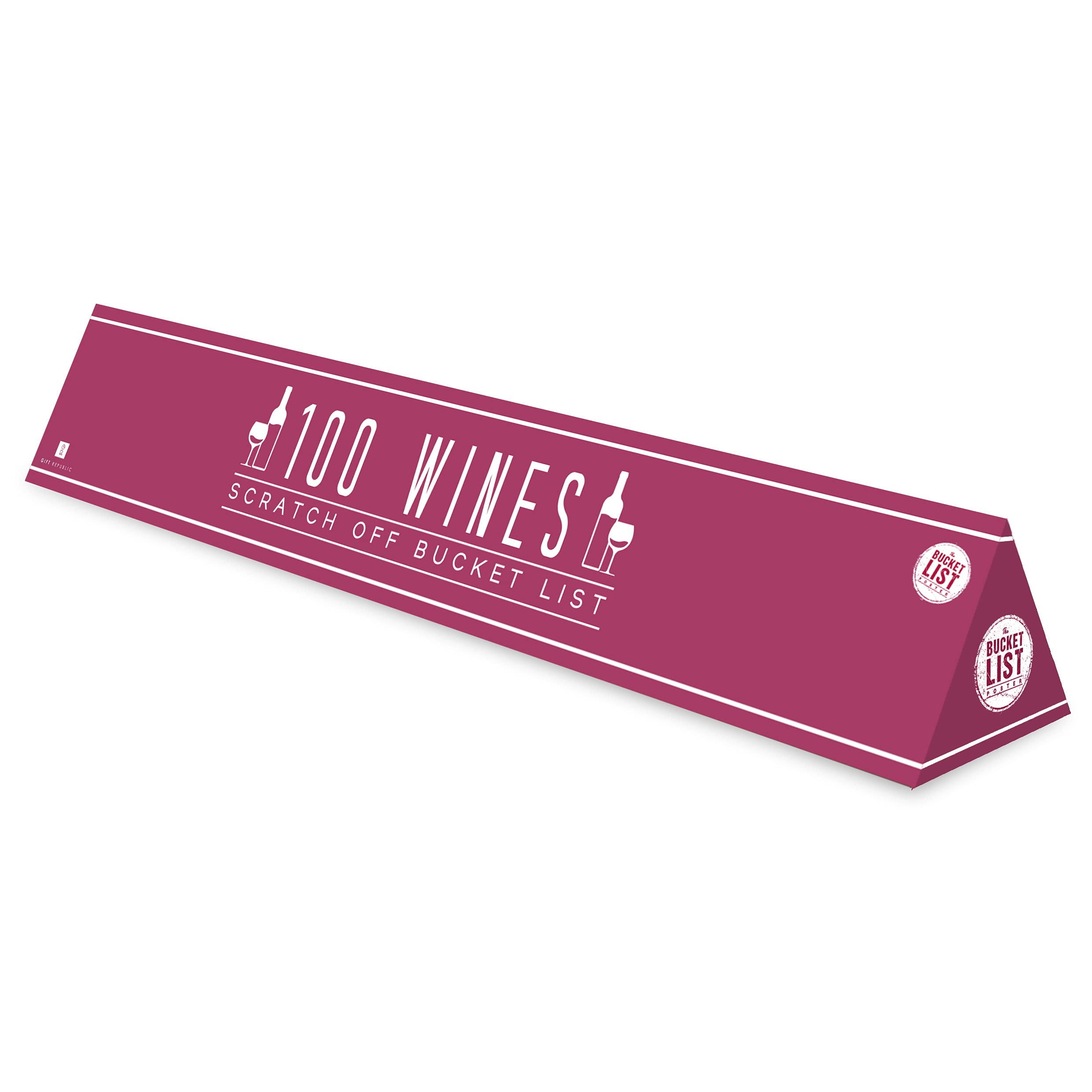 Gift Republic 100 Wines Scratch Off Poster