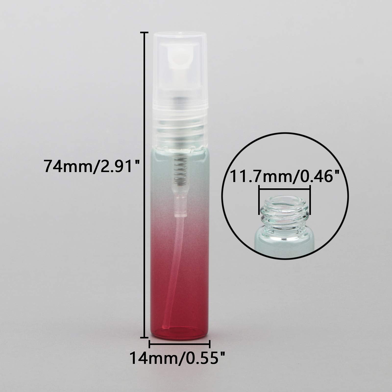Newzoll 10Pcs Sample Spray Bottles Set, 5Ml Empty Glass Spray Bottles With Funnel, Small Fine Mist Atomizer Sprayer Vials For Es