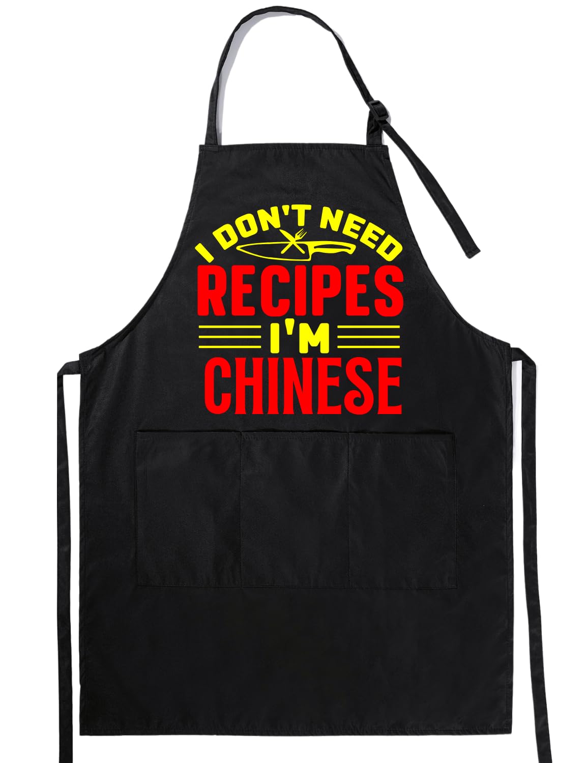 Innobeta Chinese Gifts For Women & Men, Funny Chinese Apron With Pockets And Adjustable Neck Strap