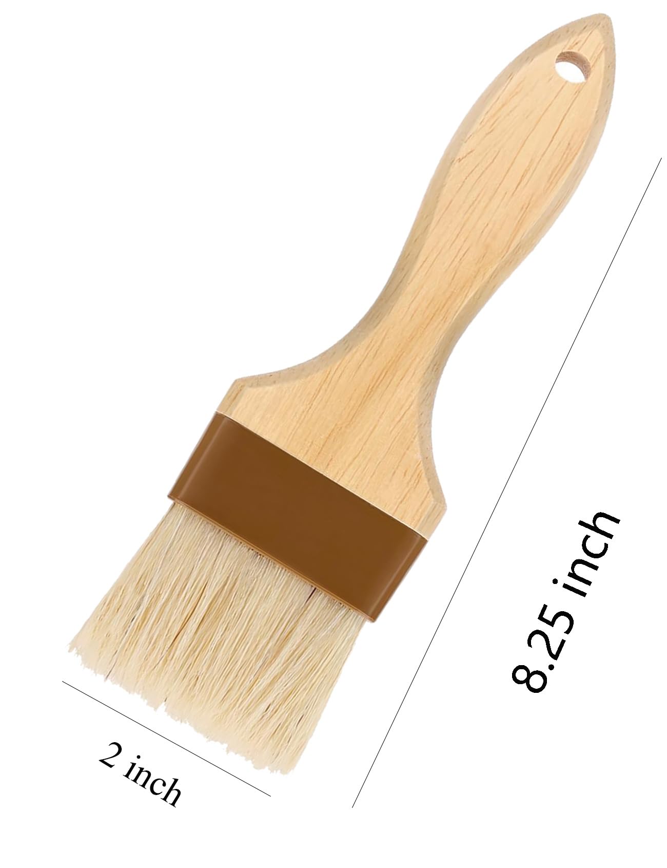 Nxracsh Pastry Brush,2 Inch Basting Brush For Cooking And Baking,Natural Bristle Food Brush For Oil & Sauce,No Bristles Off,Easy
