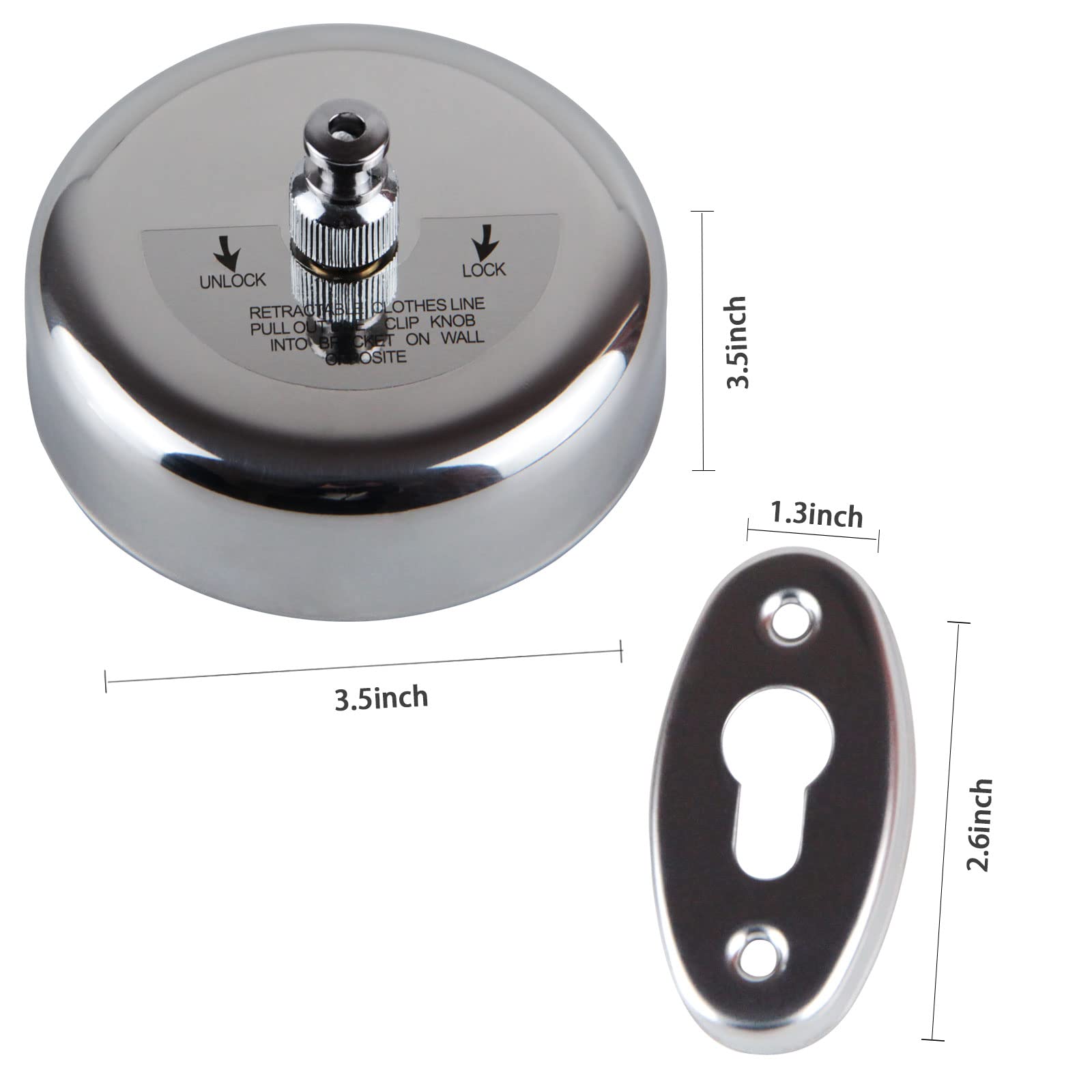 Jhhsyu 2 Pcs Retractable Clothesline 304 Stainless Steel Durable With Heavy Duty Adjustable Rope Shower Clothes Line For Outdoor