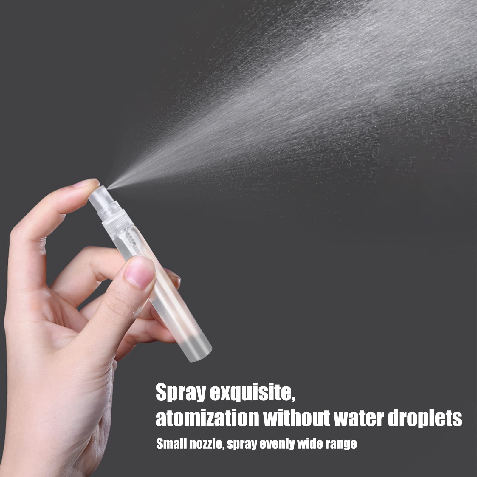 Kinbom 5Pcs 10Ml Perfume Atomizers Refillable, Matte Plastic Small Spray Bottles For Travel Fine Mister Empty Spritzer Bottles F