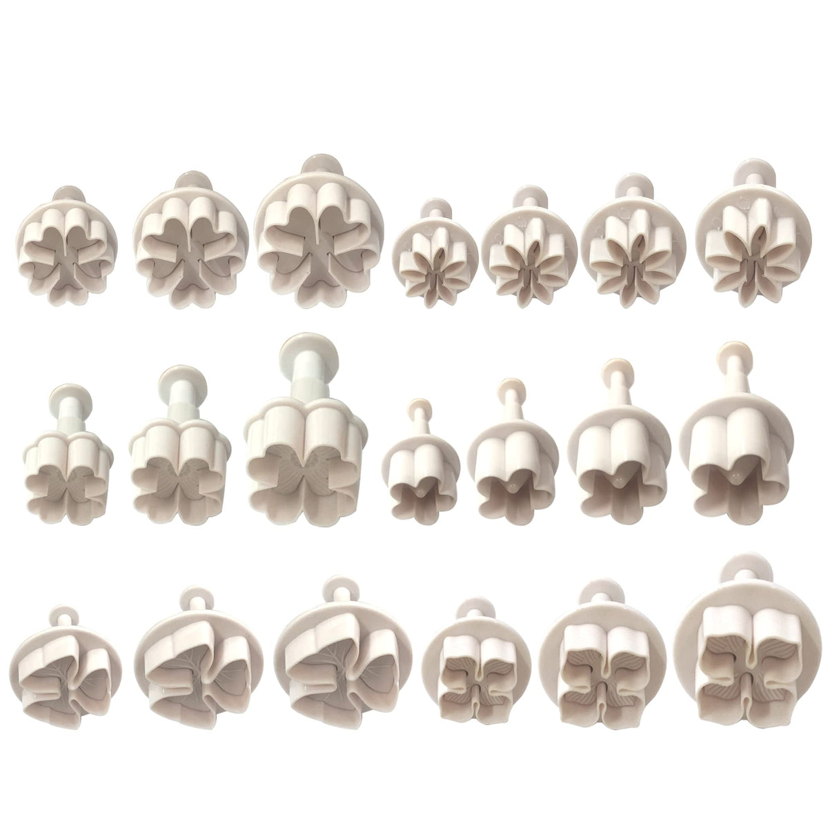 Cookie Cutters Plunger Cutter Cake Decorating Supplies Fondant Molds White Daisy Hydrangea Five-Petaled Flowers Lucky Grass Four