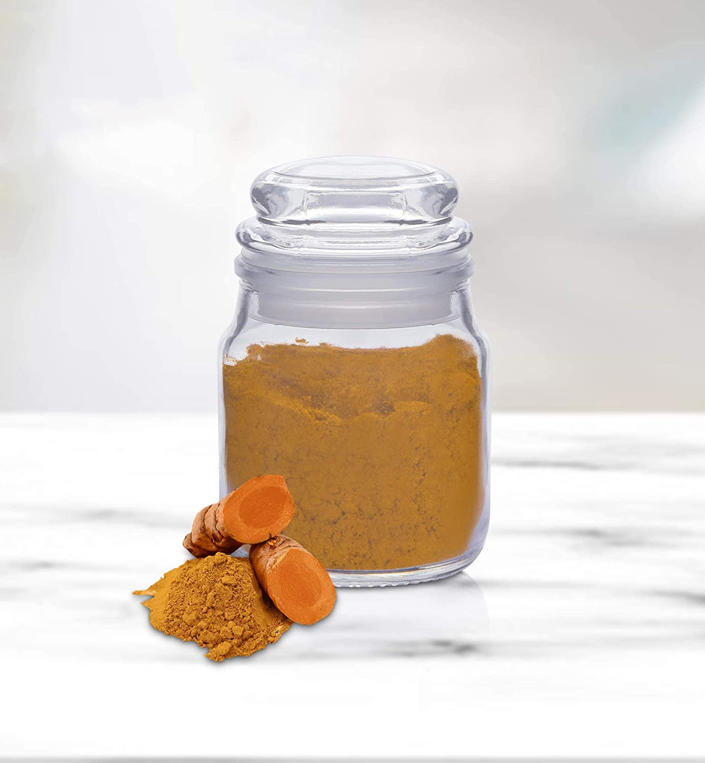 Cloudmart 100Ml Spice Storage Glass Jar, Kitchen Storage Jars, Honey Jar And Container, Spice Masala Jar - Airtight Lid With Rub