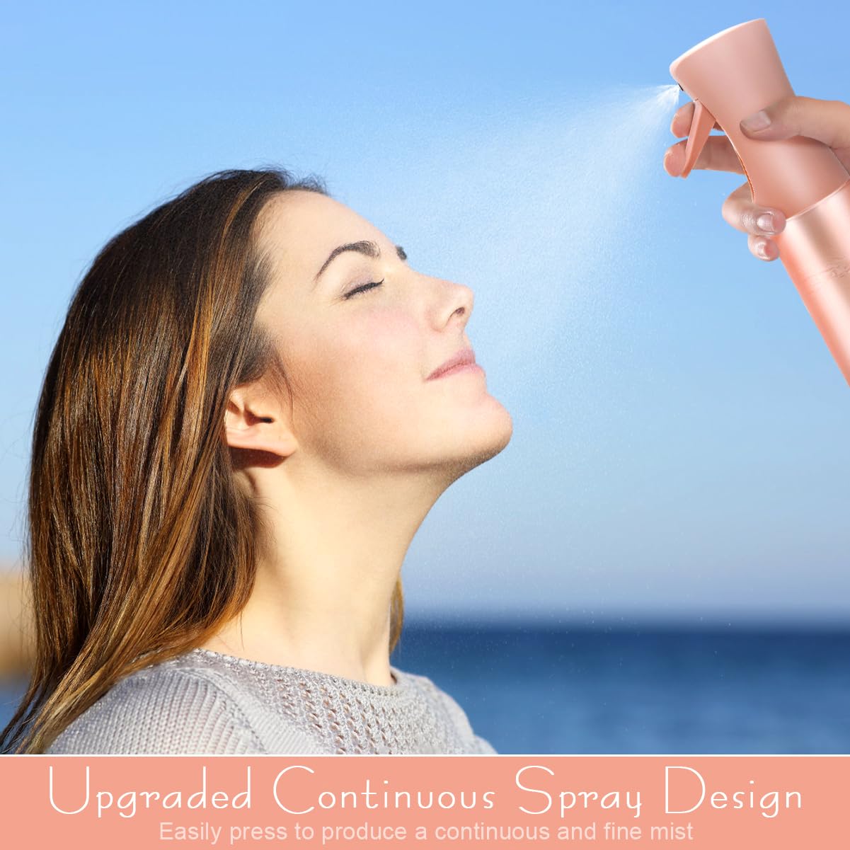 Xsbaihuo Water Spray Bottle For Hair - Spray Bottle, Fine Mist Spray Bottle For Hair, Ultra-Fine Continuous Spray Bottle For Ski