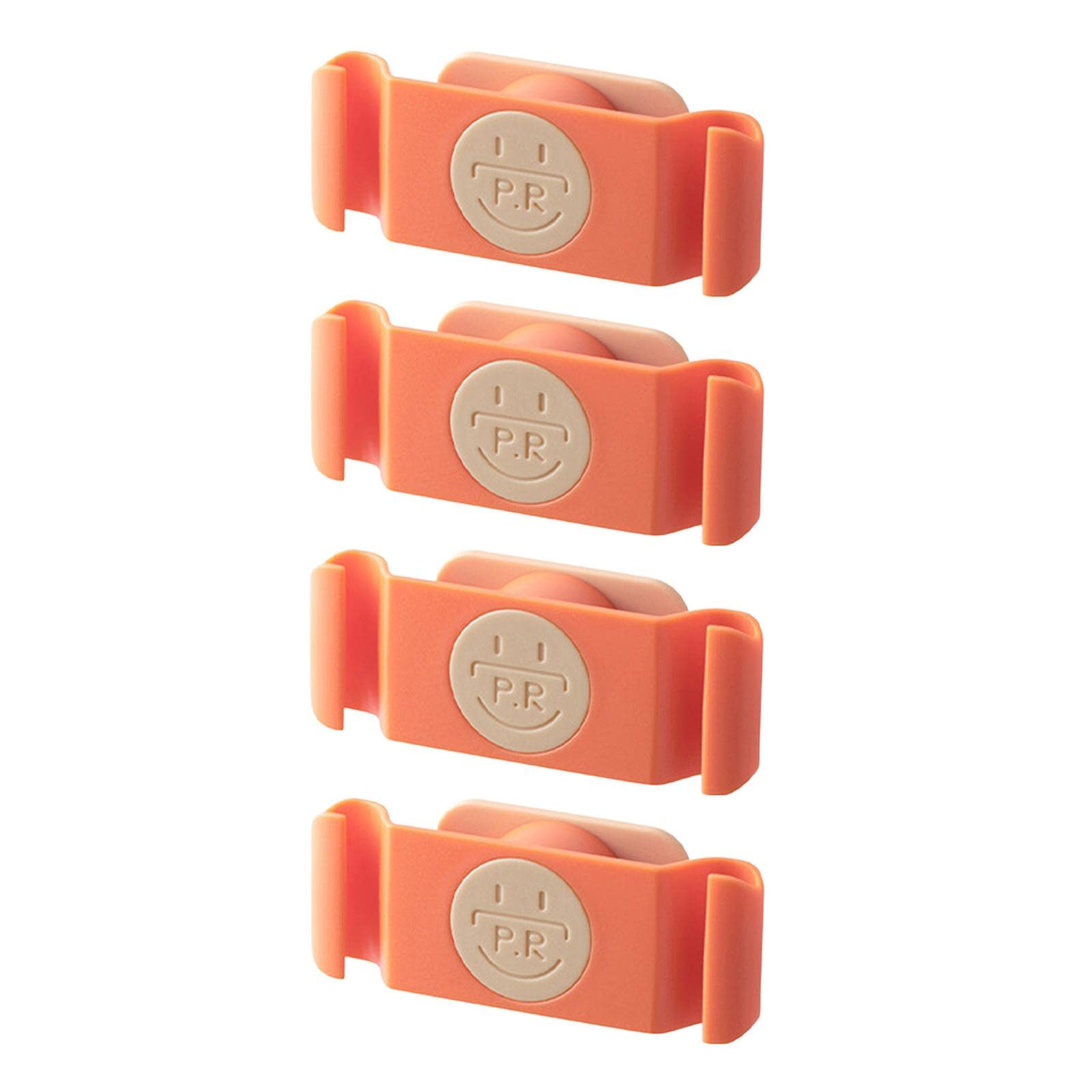 Zoomella 4X Rotary Cable Clip Accessories Cord Holder Cable Protector Strong Adhesive Orange|Hooks & Hangers|Home & Garden