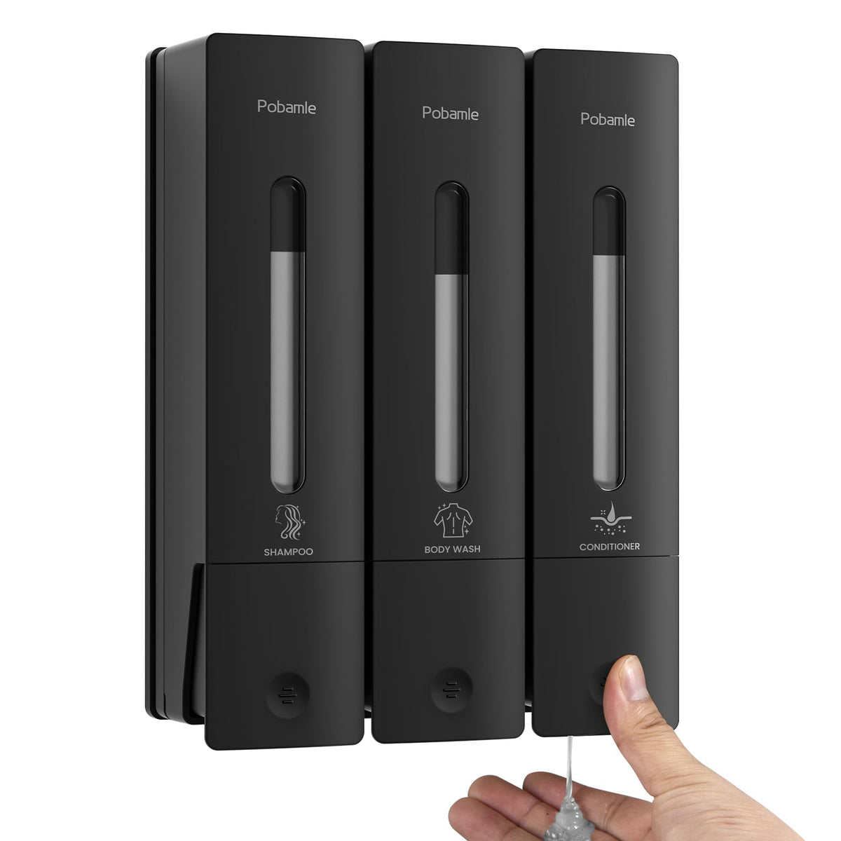 1984 Shower Soap Dispenser Bathroom Set Shampoo Conditioner Body Wash Dispenser Wall Mounted Shower Shampoo Dispenser 3 Chamber