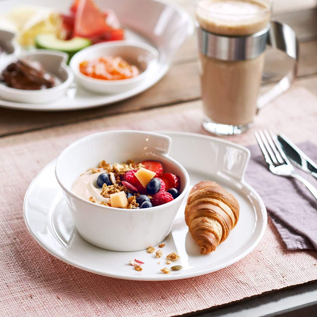 Villeroy & Boch New Wave Large Round Rice Bowl (New Shape), 20.25 Oz, Premium Porcelain, White