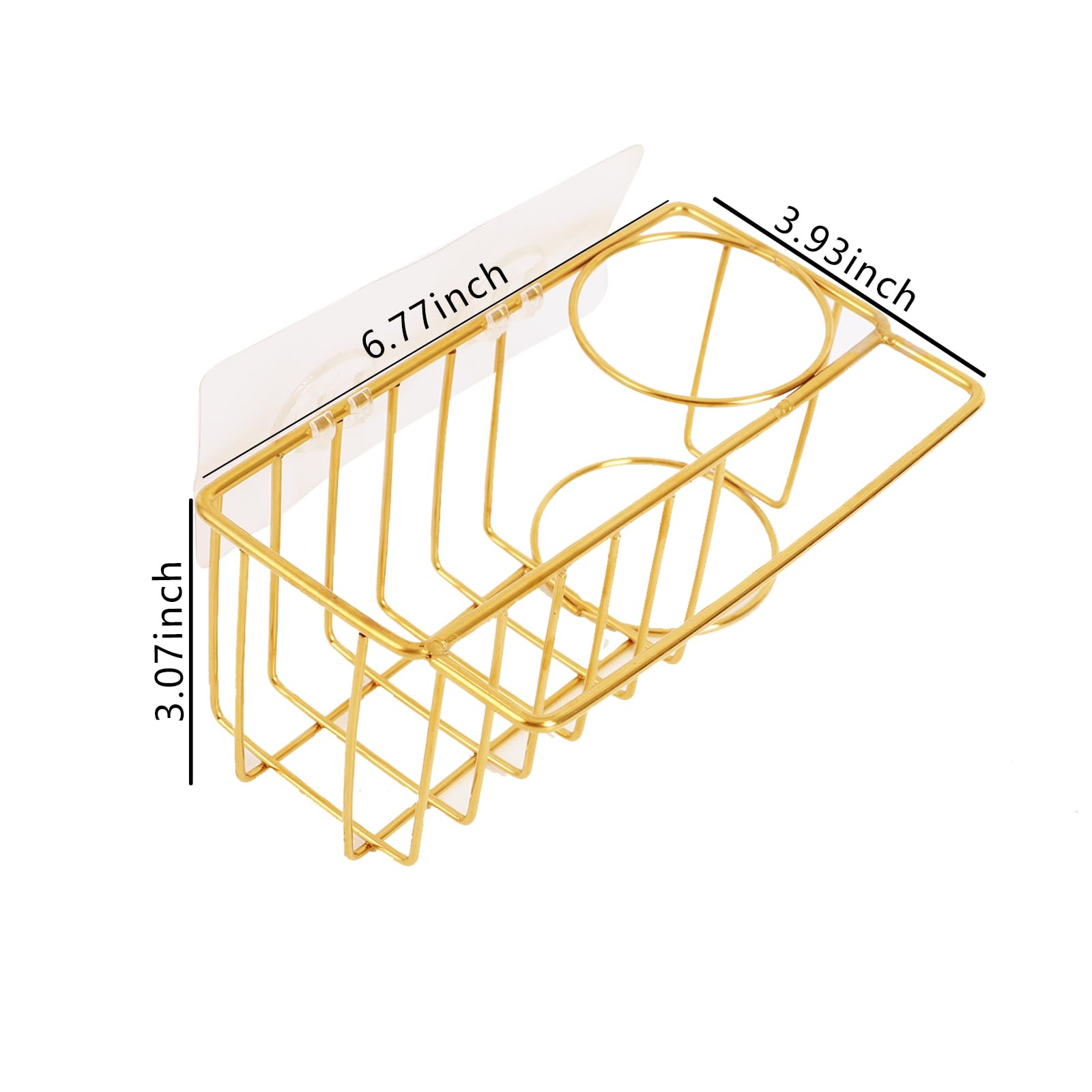 Blueden 3-In-1 Adhesive Sink Caddy Kitchen Sink Organizer,Stainless Steel Sponge And Brush Holder For Kitchen Sink,Suitable For