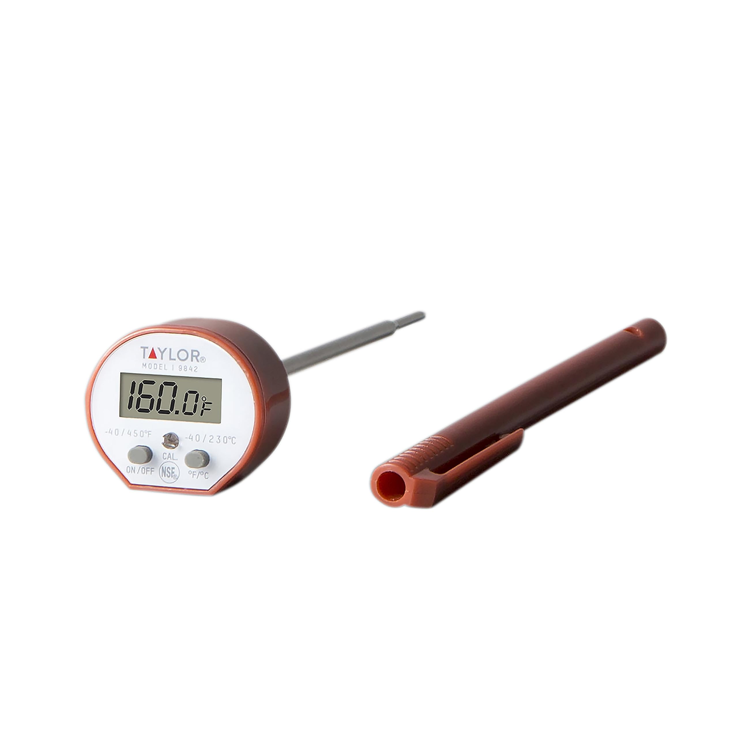 Taylor Waterproof Digital Instant Read Thermometer For Cooking, BBQ, Grilling, Baking, And Meat, Comes With Pocket Sleeve Clip, 