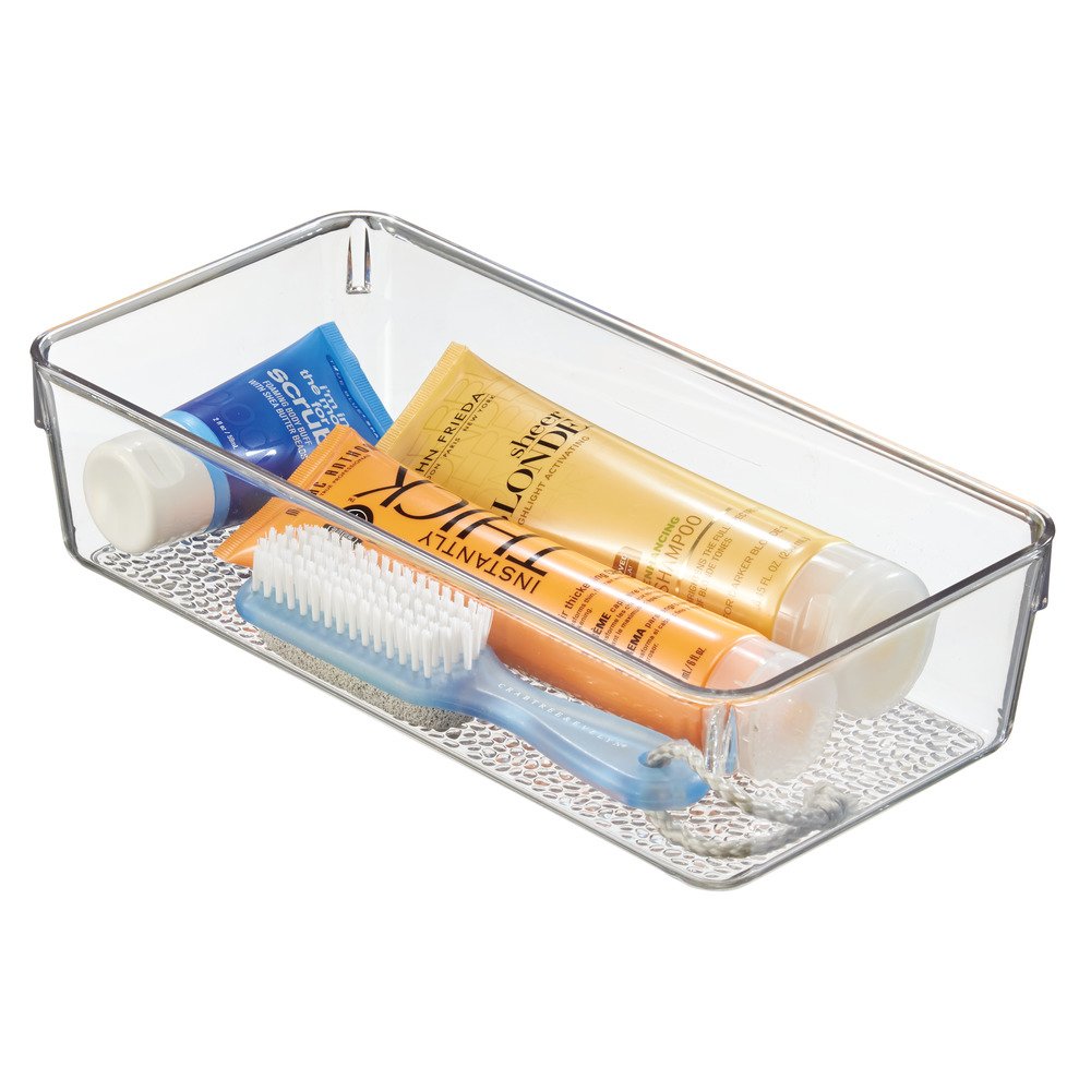 Idesign 49250 Rain Bpa-Free Plastic Drawer Organizer Tray - 12'' X 6'' X 3'', Clear
