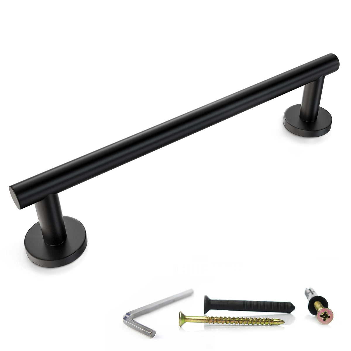 Sayoneyes Matte Black Towel Bar 12 Inch - Heavy Duty Stainless Steel Sus304 Towel Holder Rack For Bathroom, Kitchen, Bedroom Wal