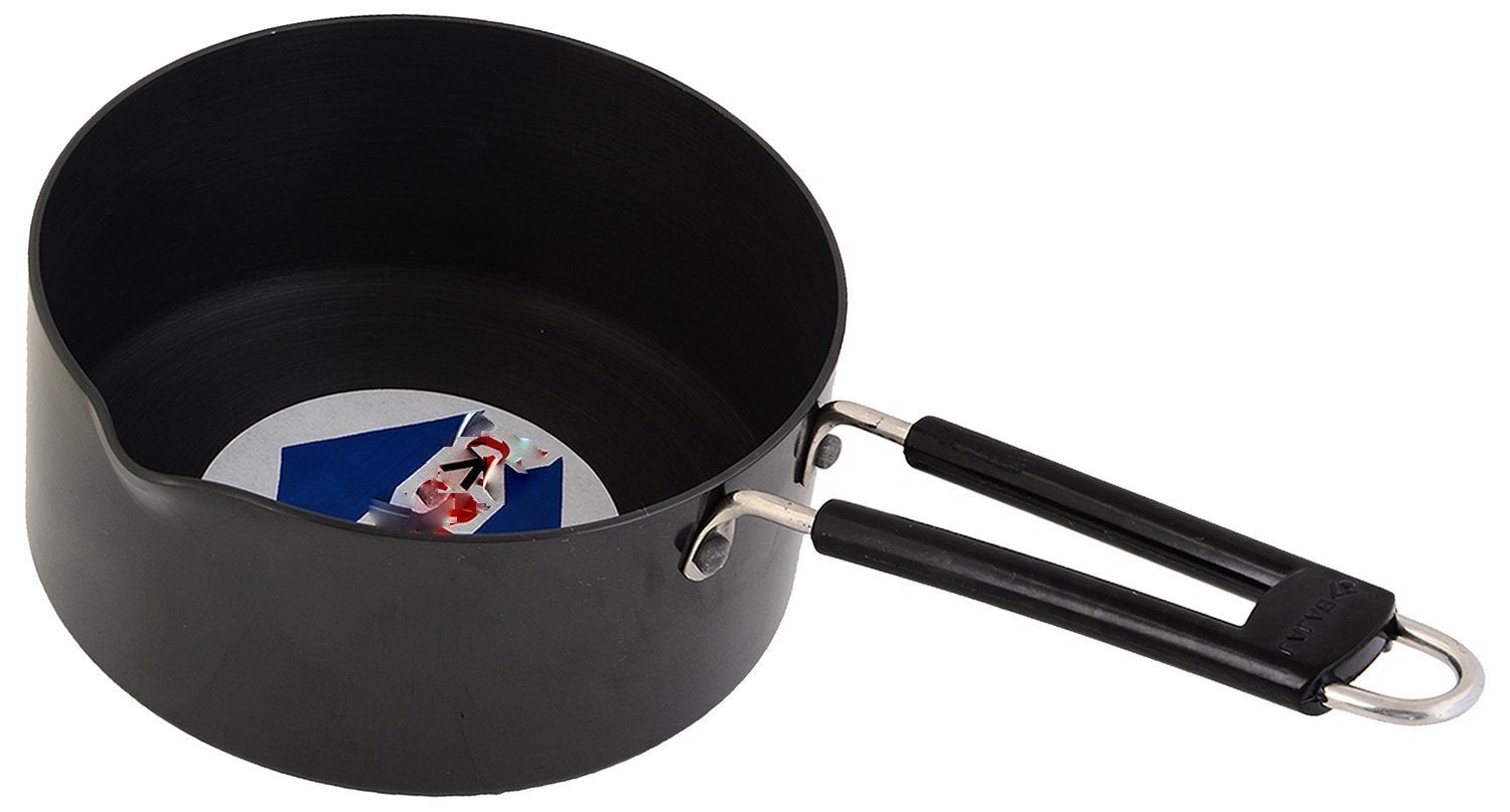 Navisha Hard Anodised Aluminium Saucepan With Induction Base,20 Cm Diameter,9.5 Cm Depth,2000 Ml Capacity & Approx 800 Gram Weig