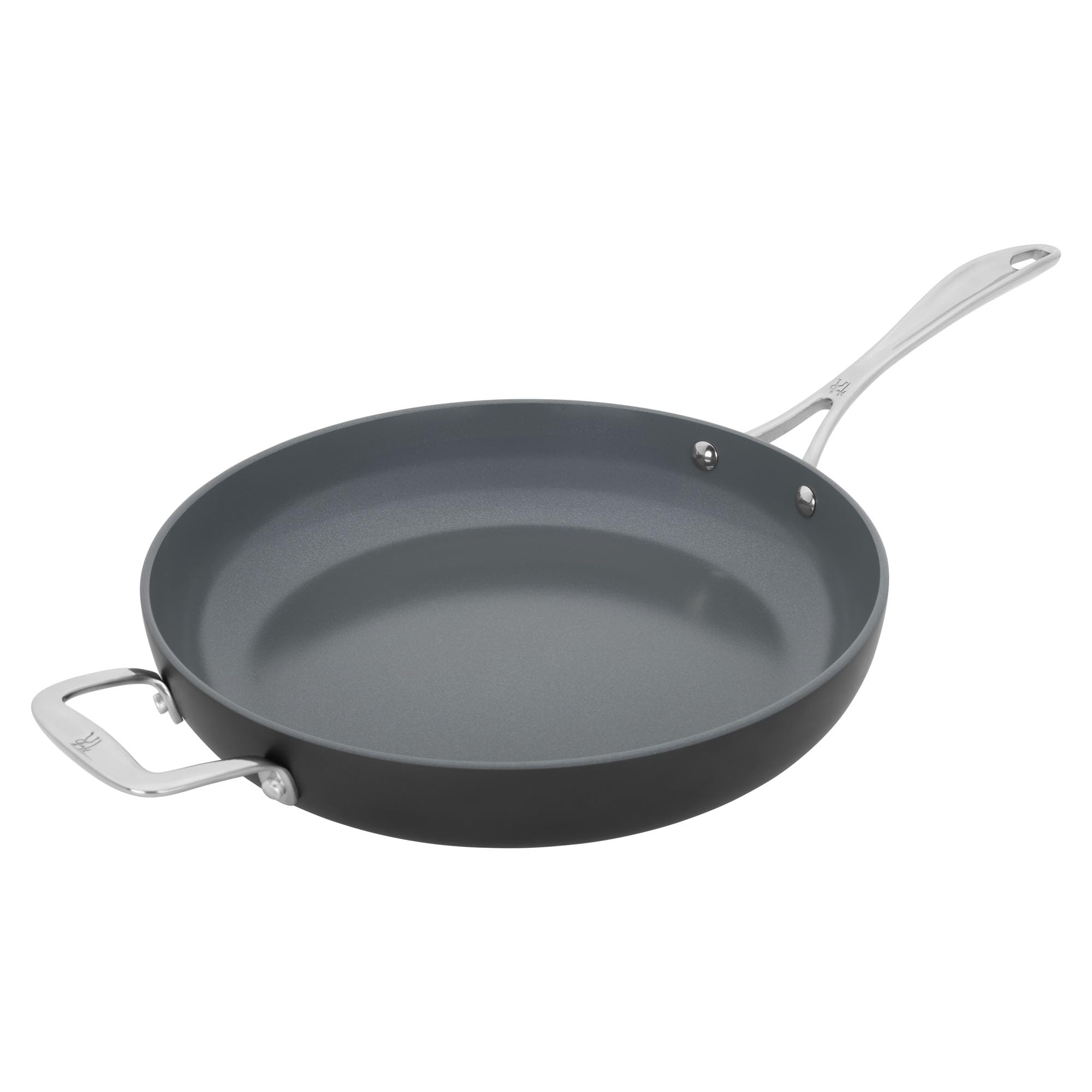 Henckels Release 12inch Aluminum Ceramic Nonstick Fry Pan with helper handle