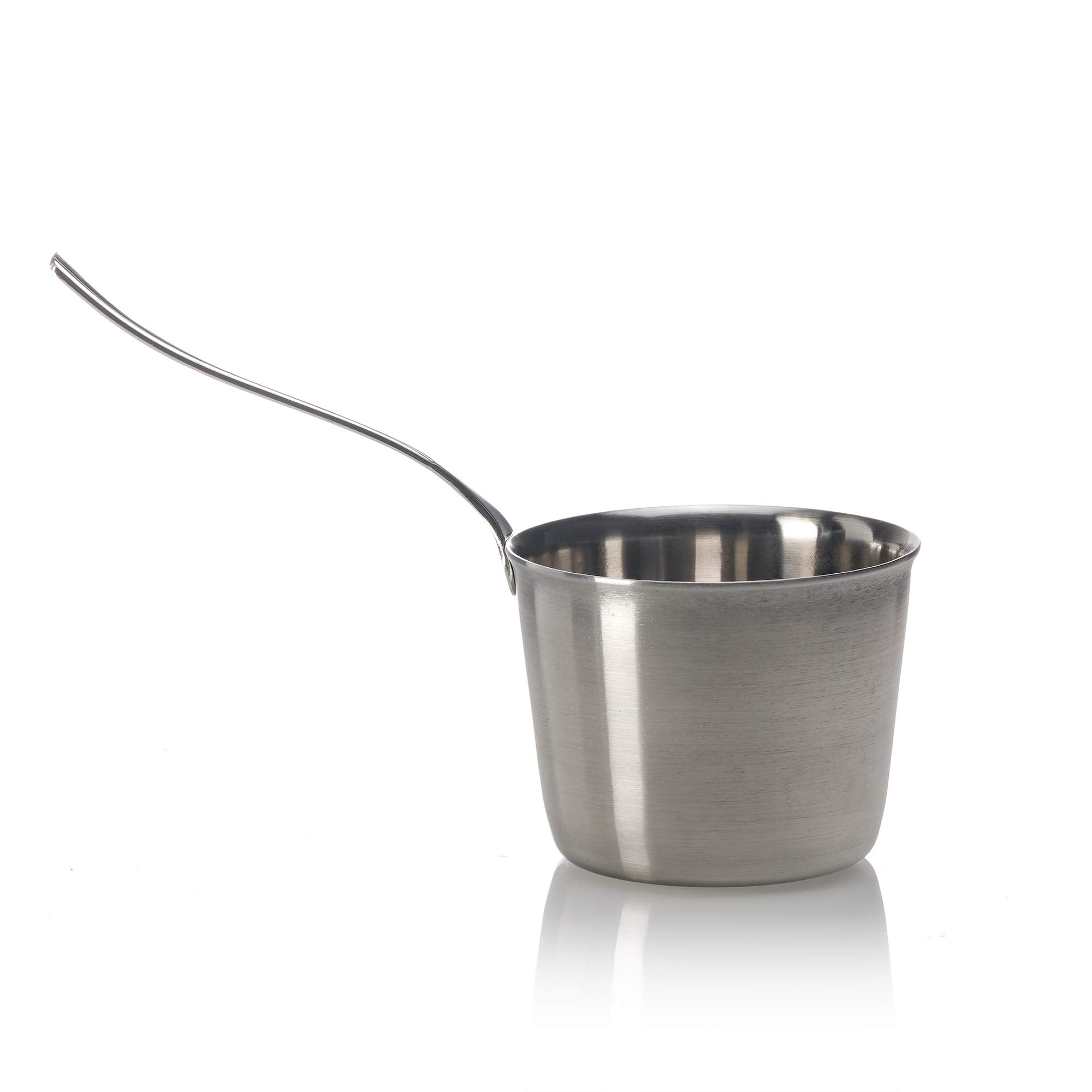Orosi Mini Pie Pans With Long Handle Ramekins Stainless Steel Baking Pan - Oven, Freezer, Dishwasher Safe Dipper - Chef Single S