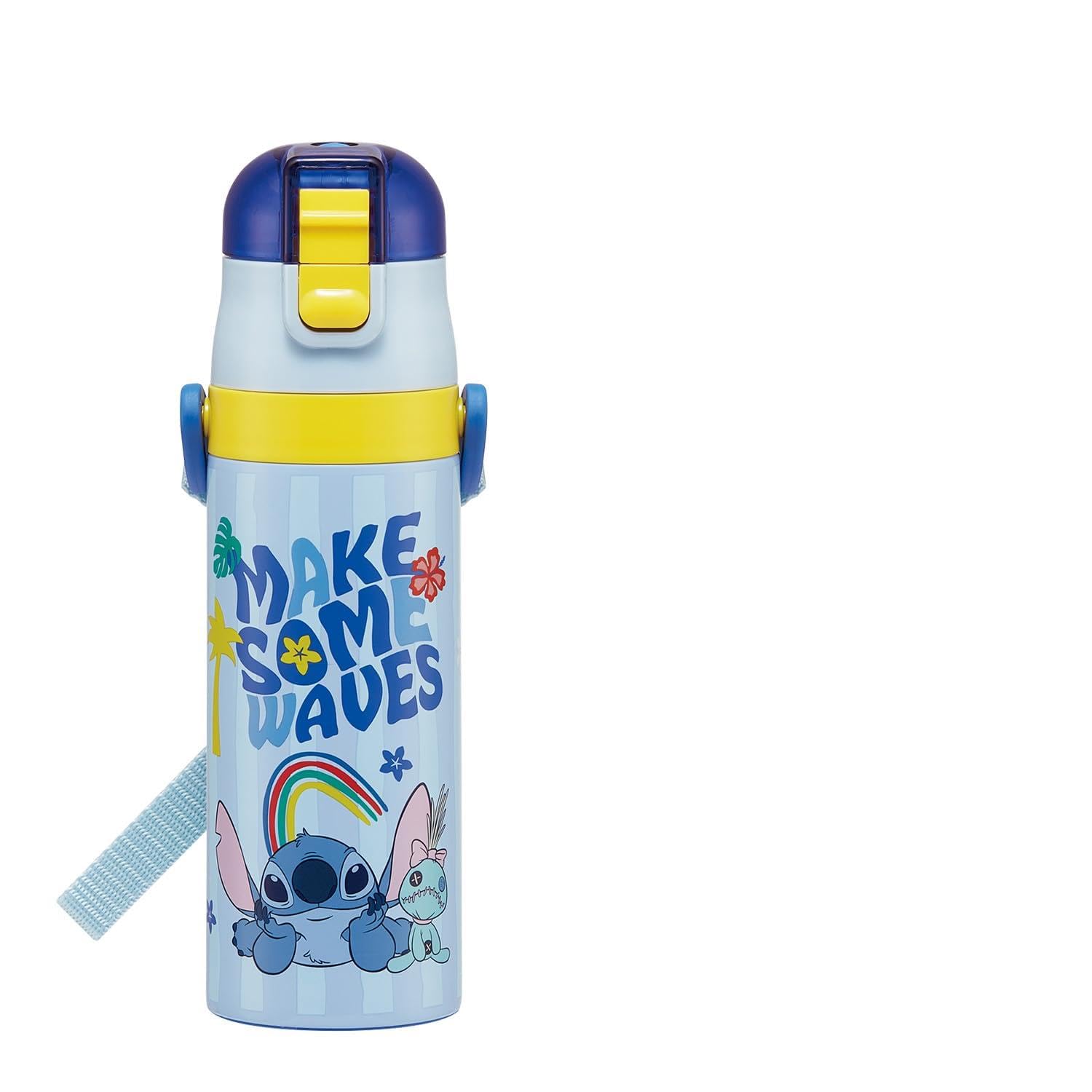 Skater SDC4A Childrens Water Bottle, Direct Drinking, 15.2 fl oz (470 ml), Disney, Lilo & Stitch 26, Boys, Girls, Cold Retenti