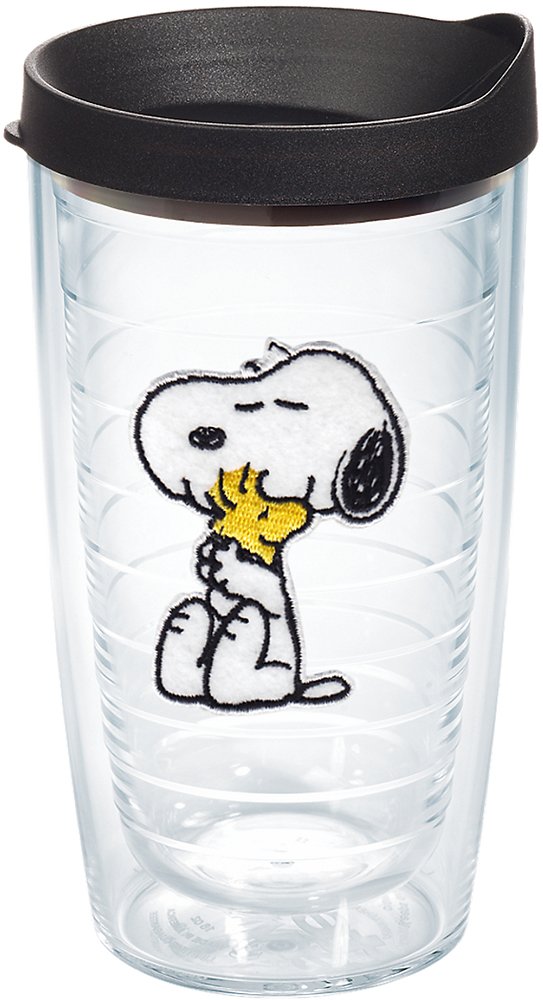 Tervis Peanuts - Felt Tumbler With Emblem And Black Lid 16Oz, Clear
